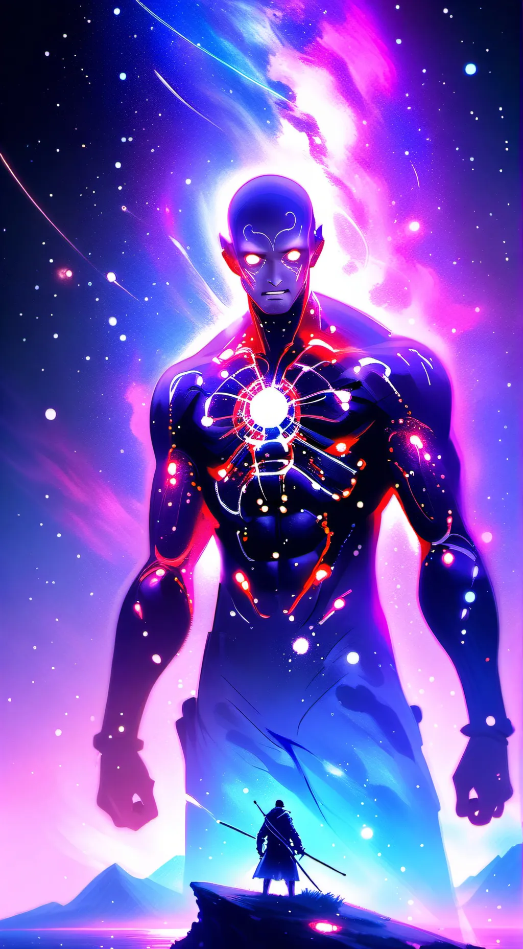 ai character: collasal titan  background