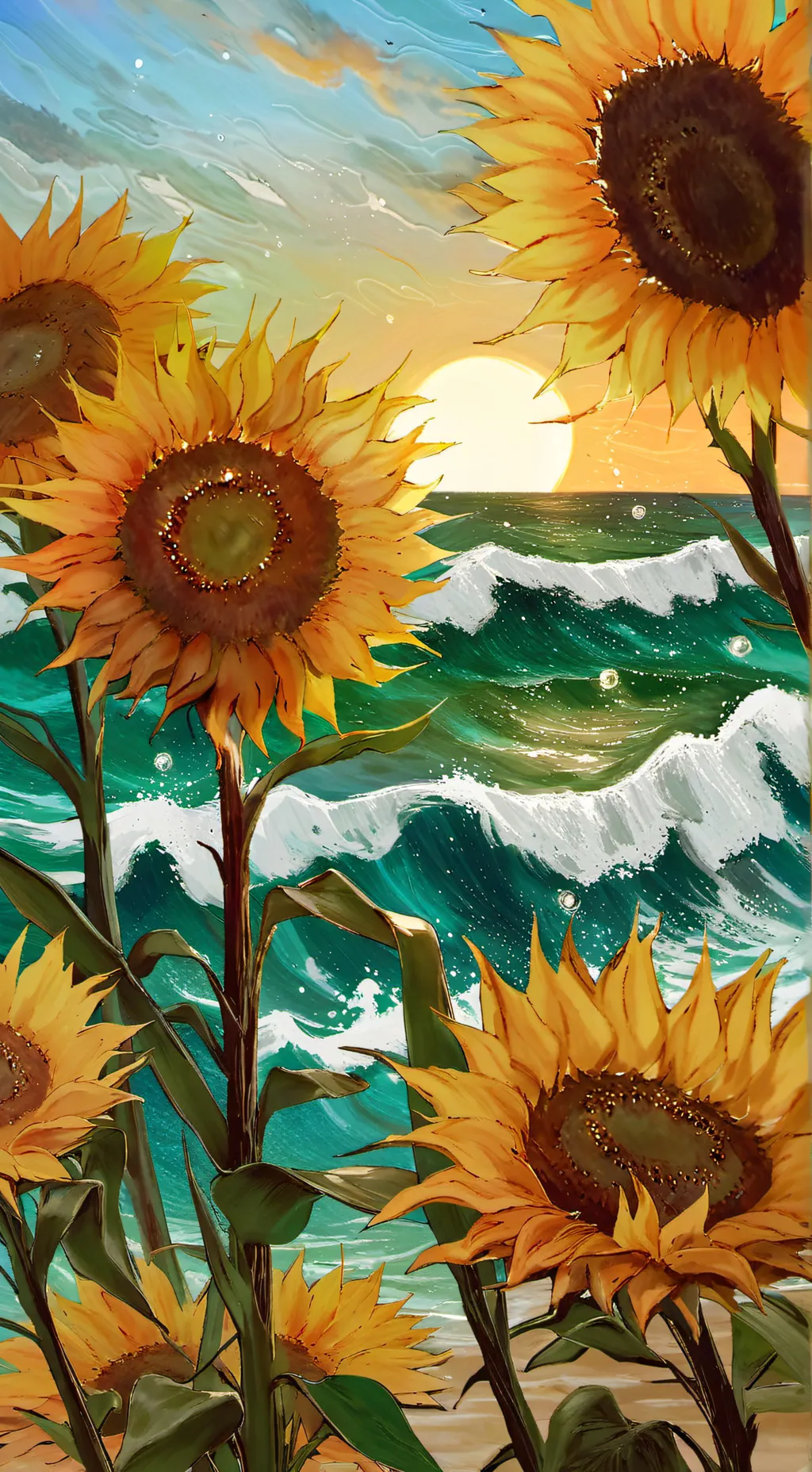 ai character: sun background