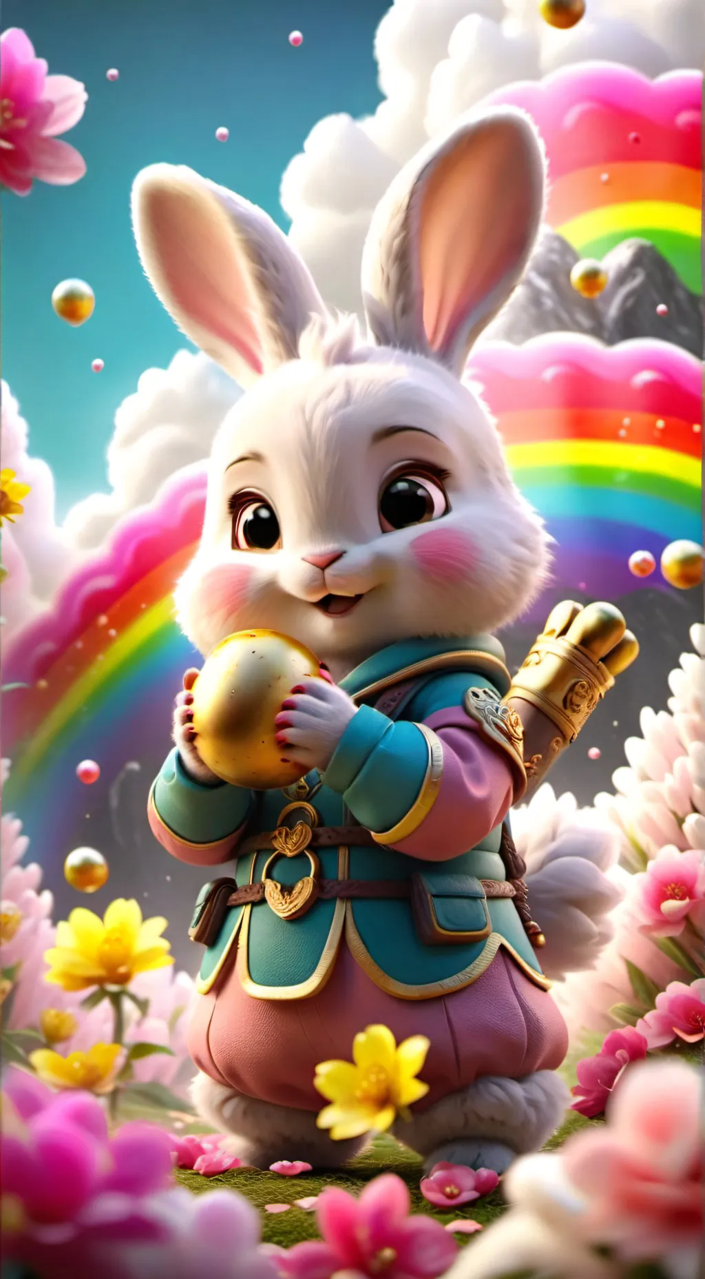 ai character: Rainbow 🌈  background