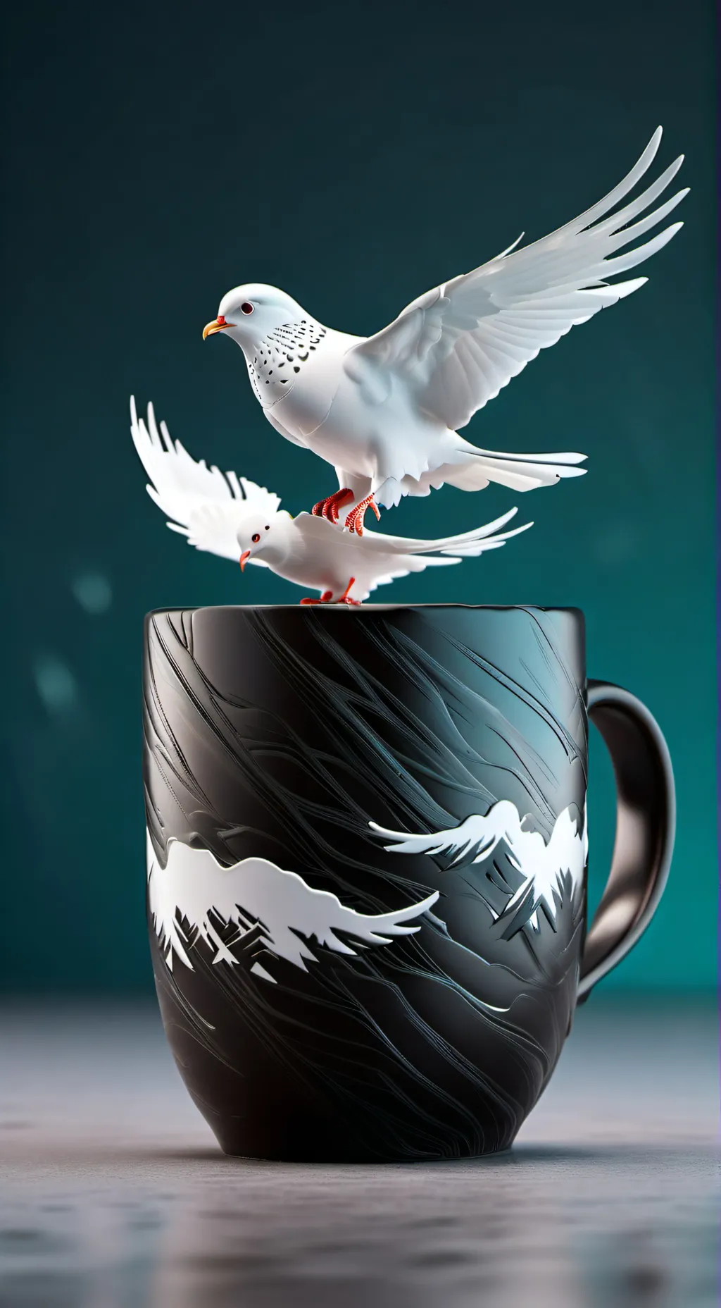 ai character: cup background