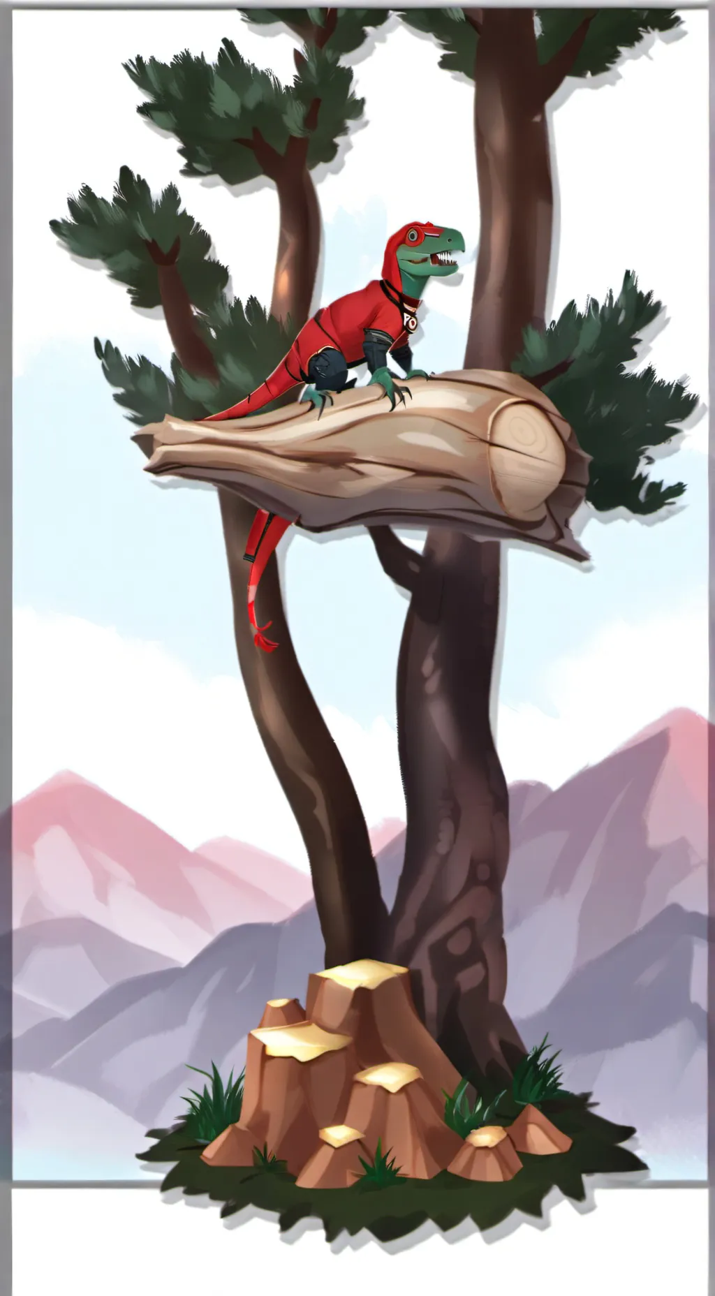 ai character: lepidodendron  background