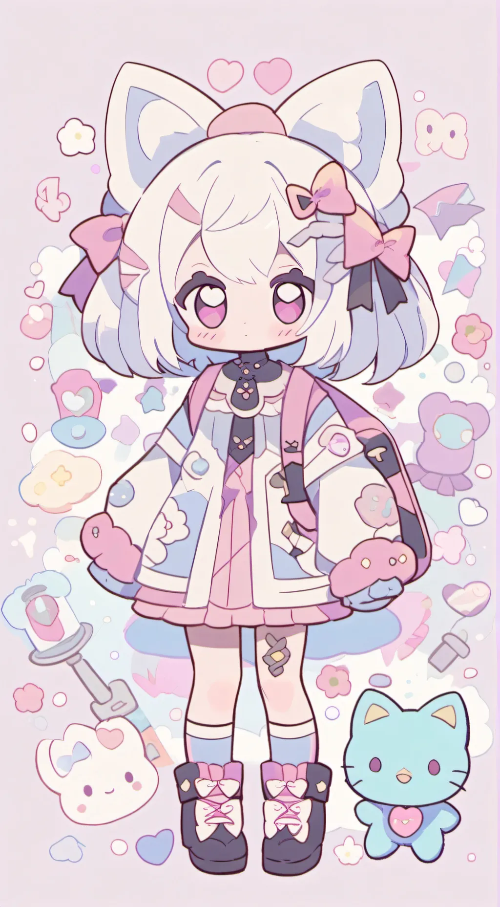 ai character: Hello Kitty 😺 background