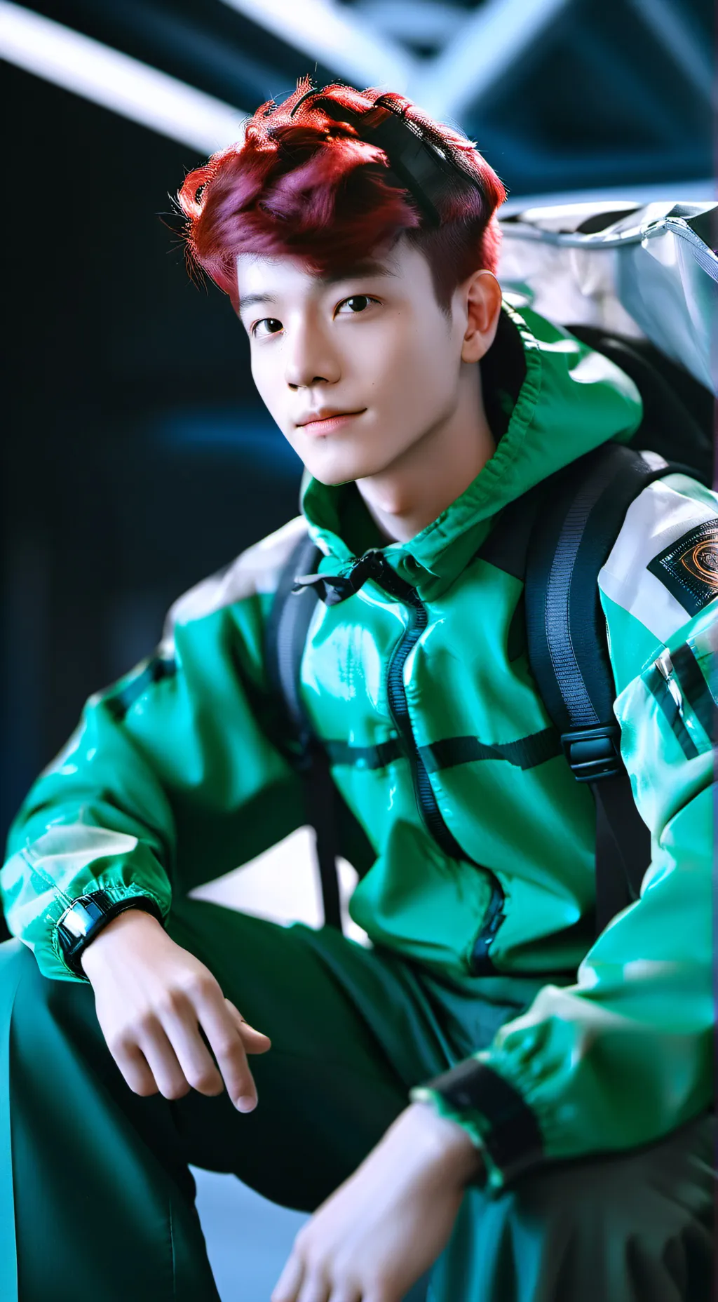 ai character: Dr green background