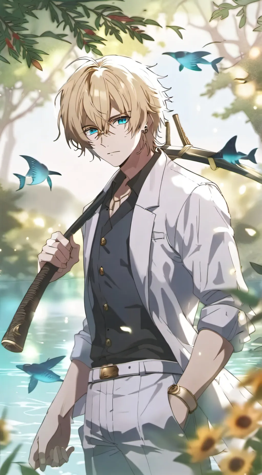 ai character: Aqua Oshino background