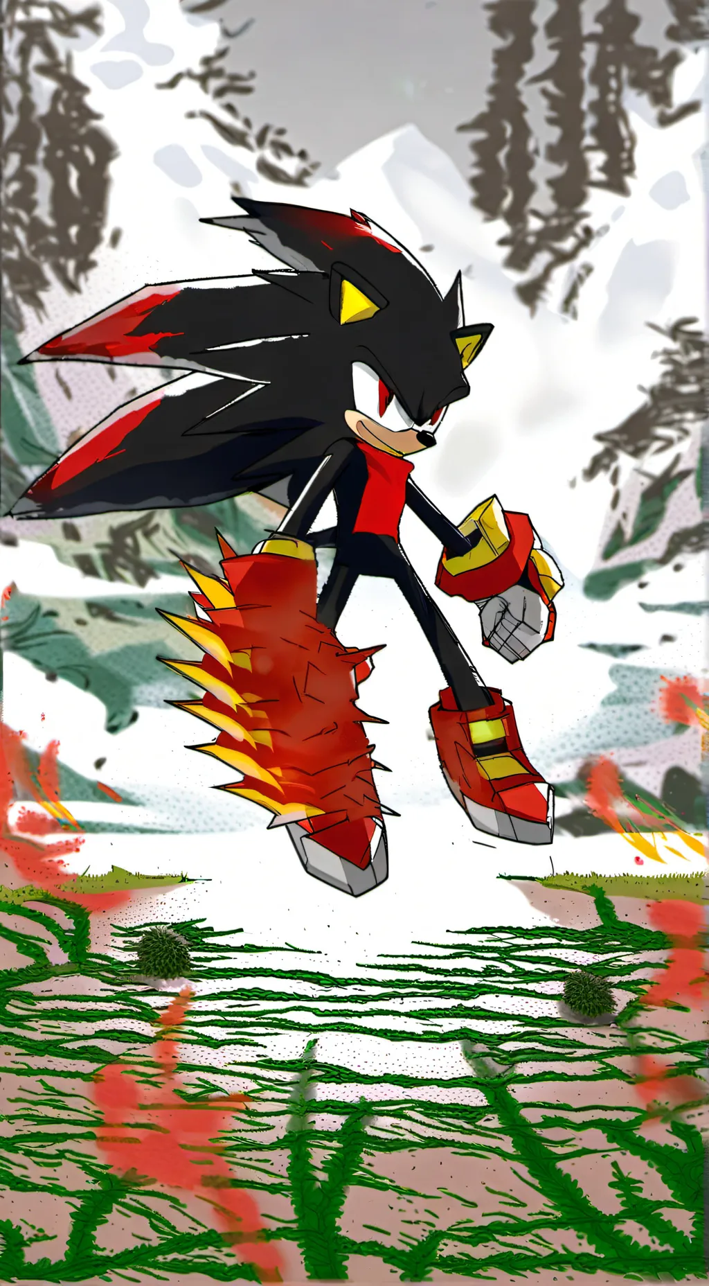 ai character: Shadow t. hedgehog background