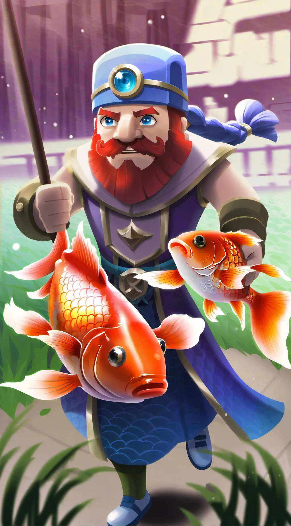 ai character: fisherman background