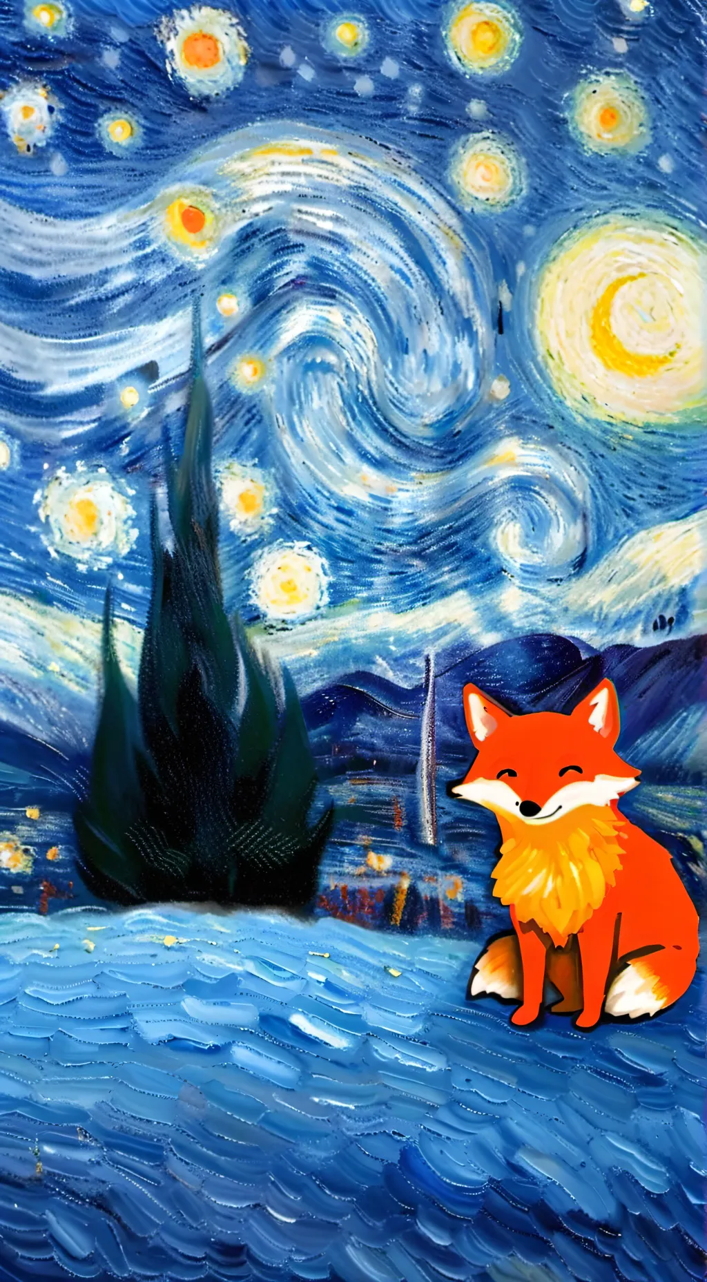 ai character: Chicken nugget fox background