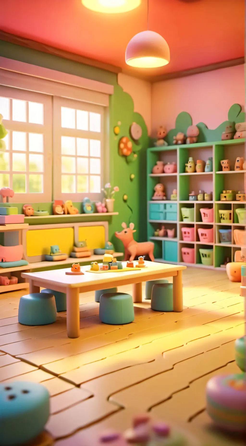 ai character: SafePlayce Daycare background