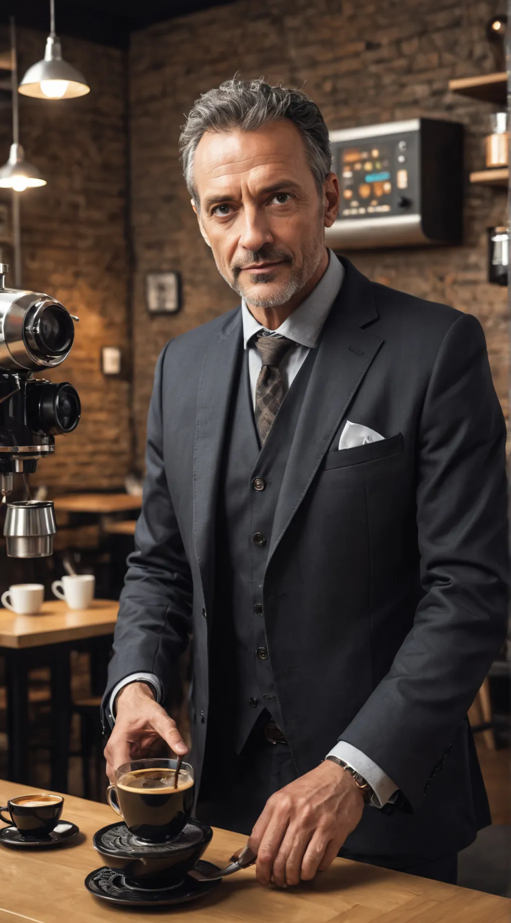 ai character: The Tech-Savvy Barista Critic background