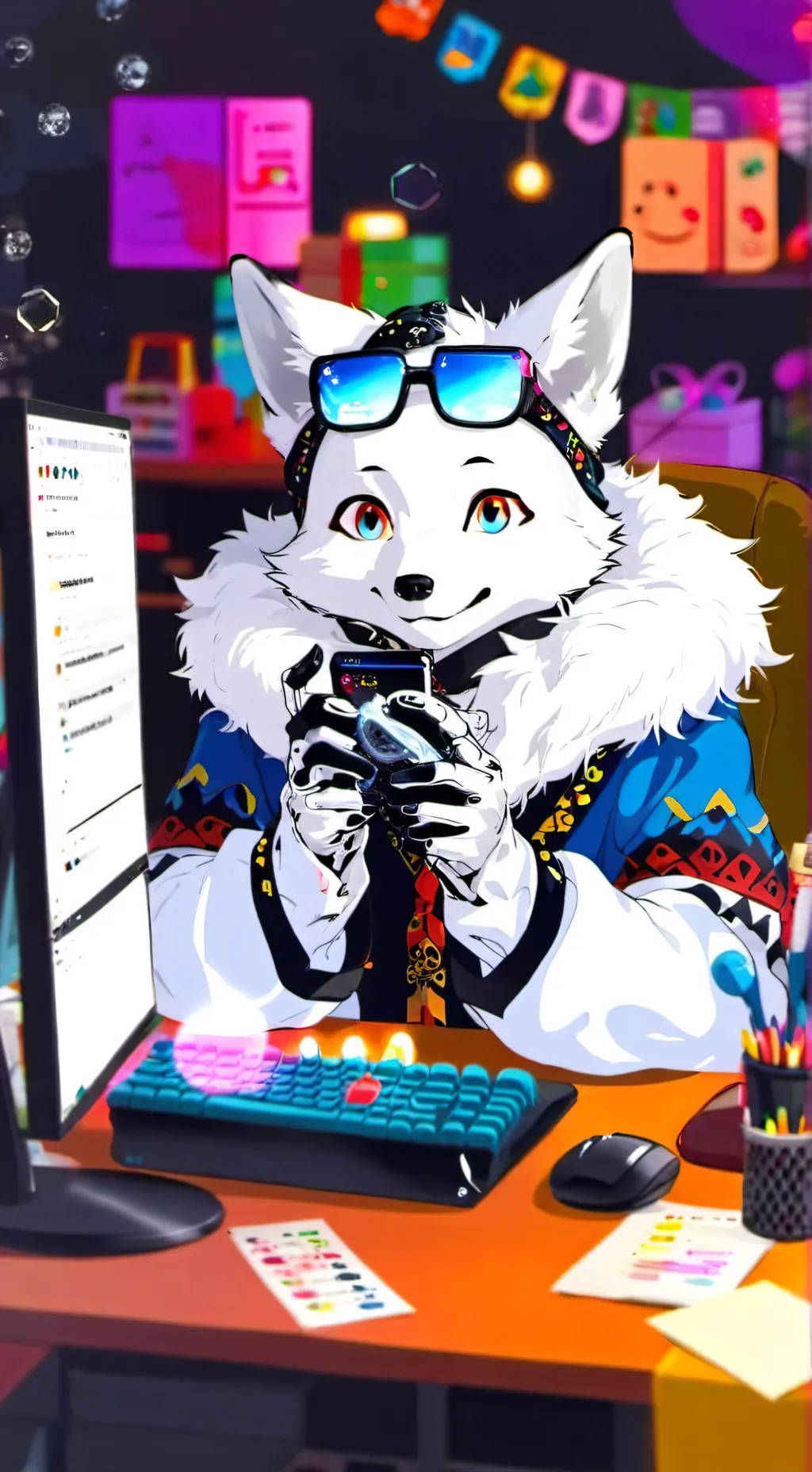 ai character: WiTech Fox background