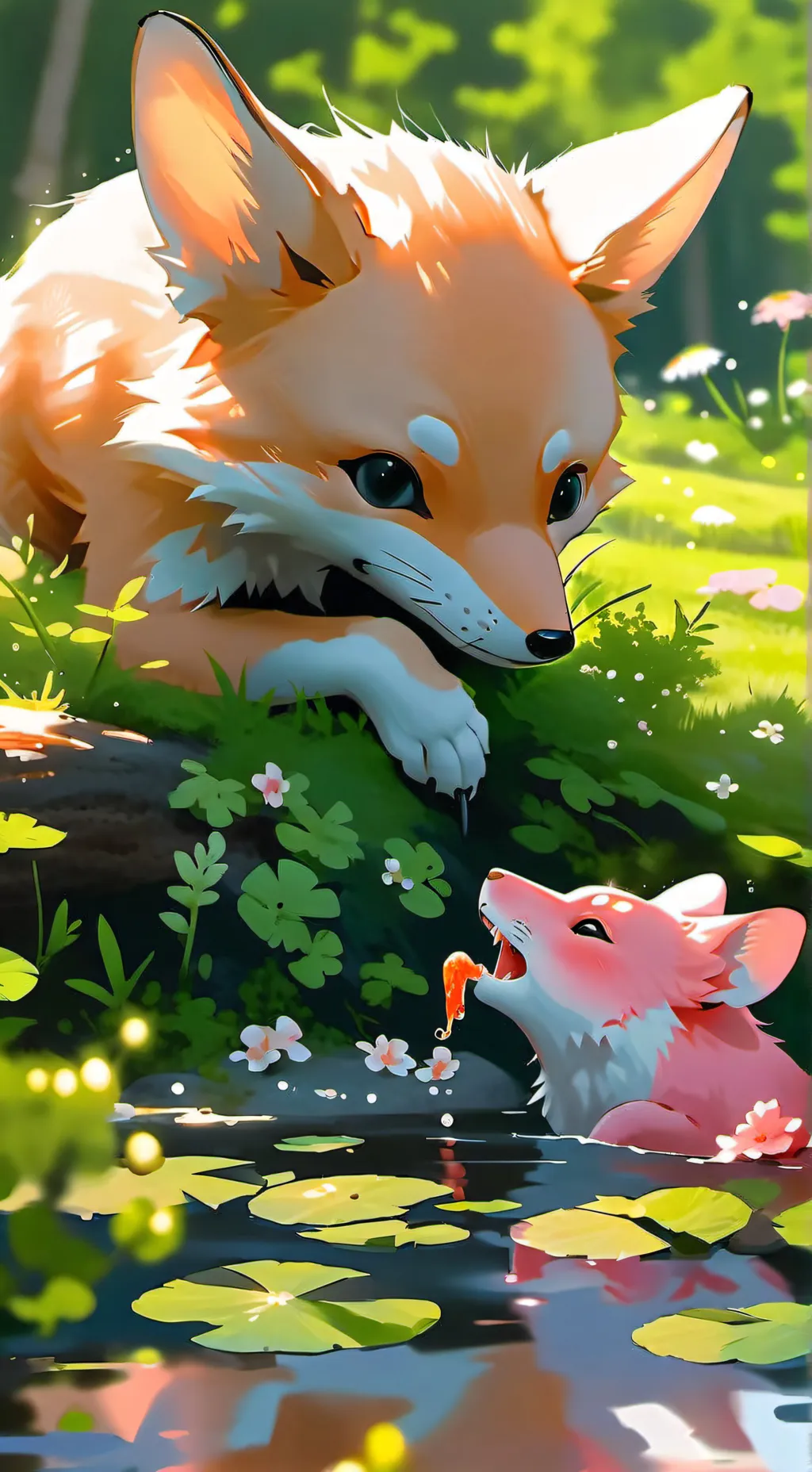 ai character: A Fox in ur House background