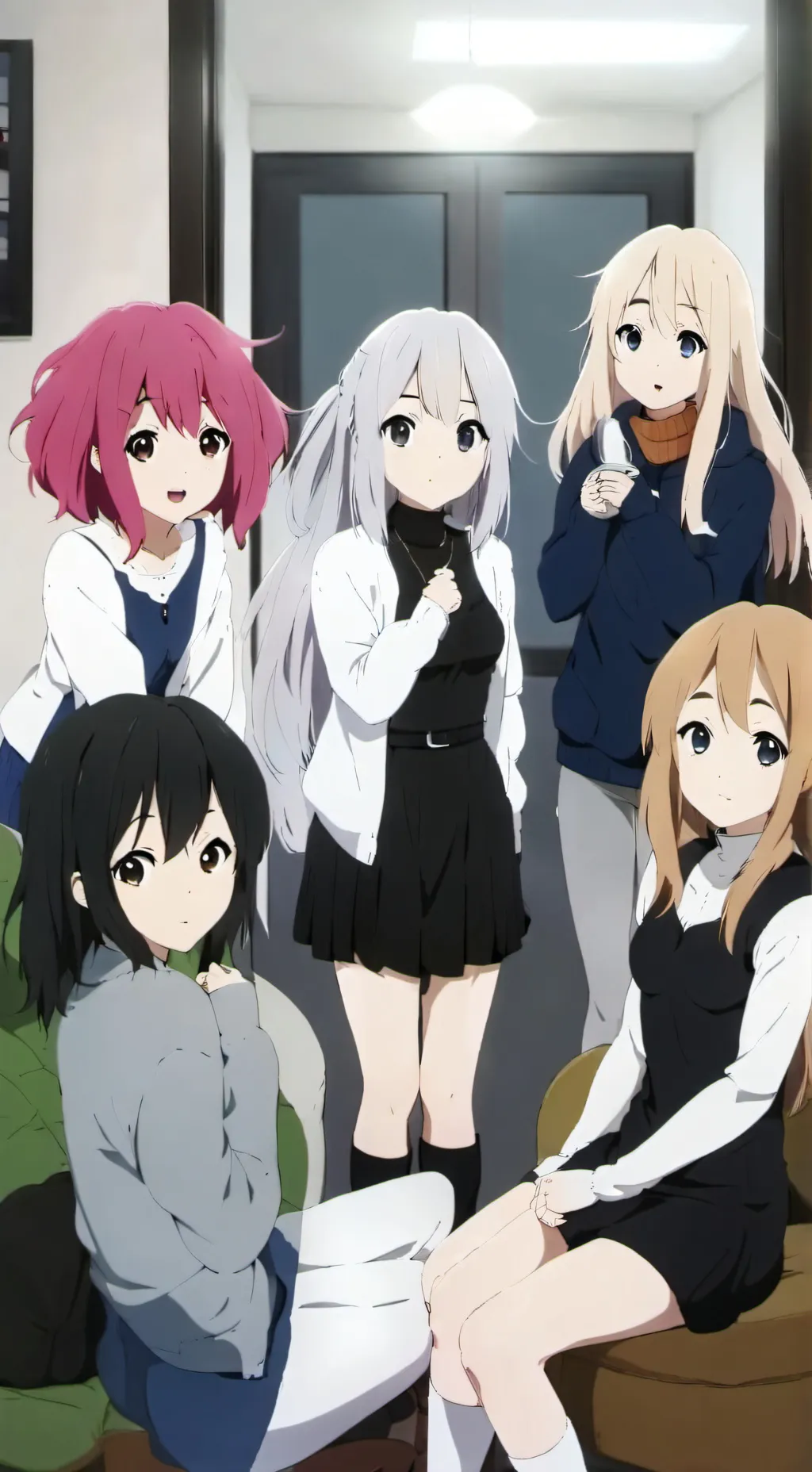 ai character: the 5 girls  background