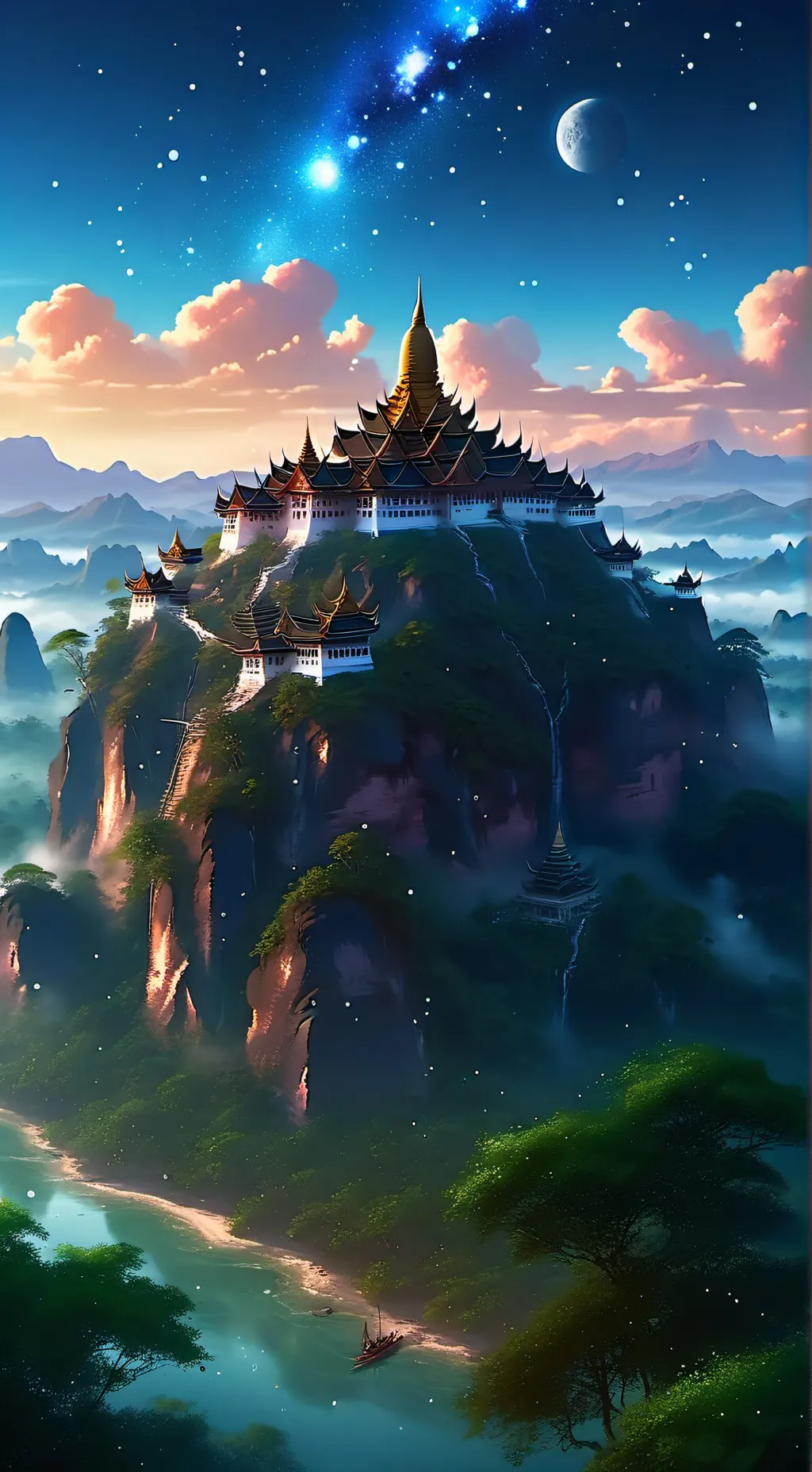 ai character: Myanmar accent background