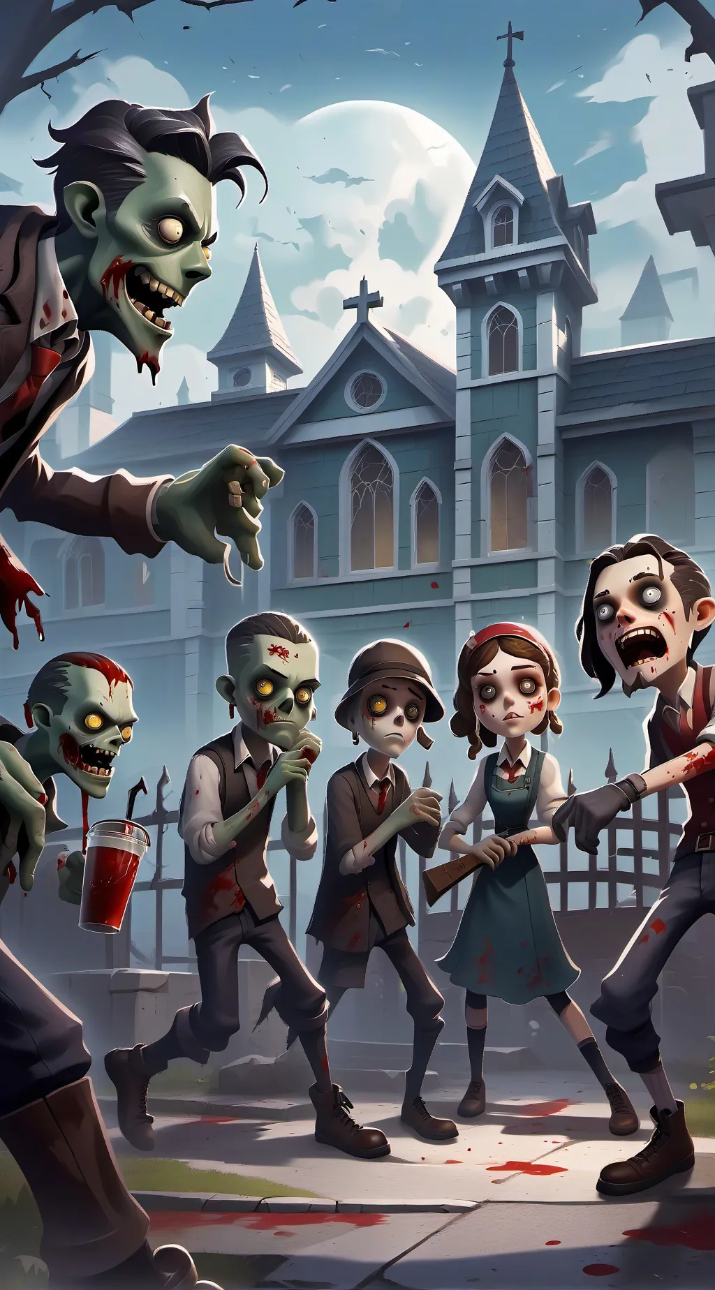 ai character: contryballs zombie background