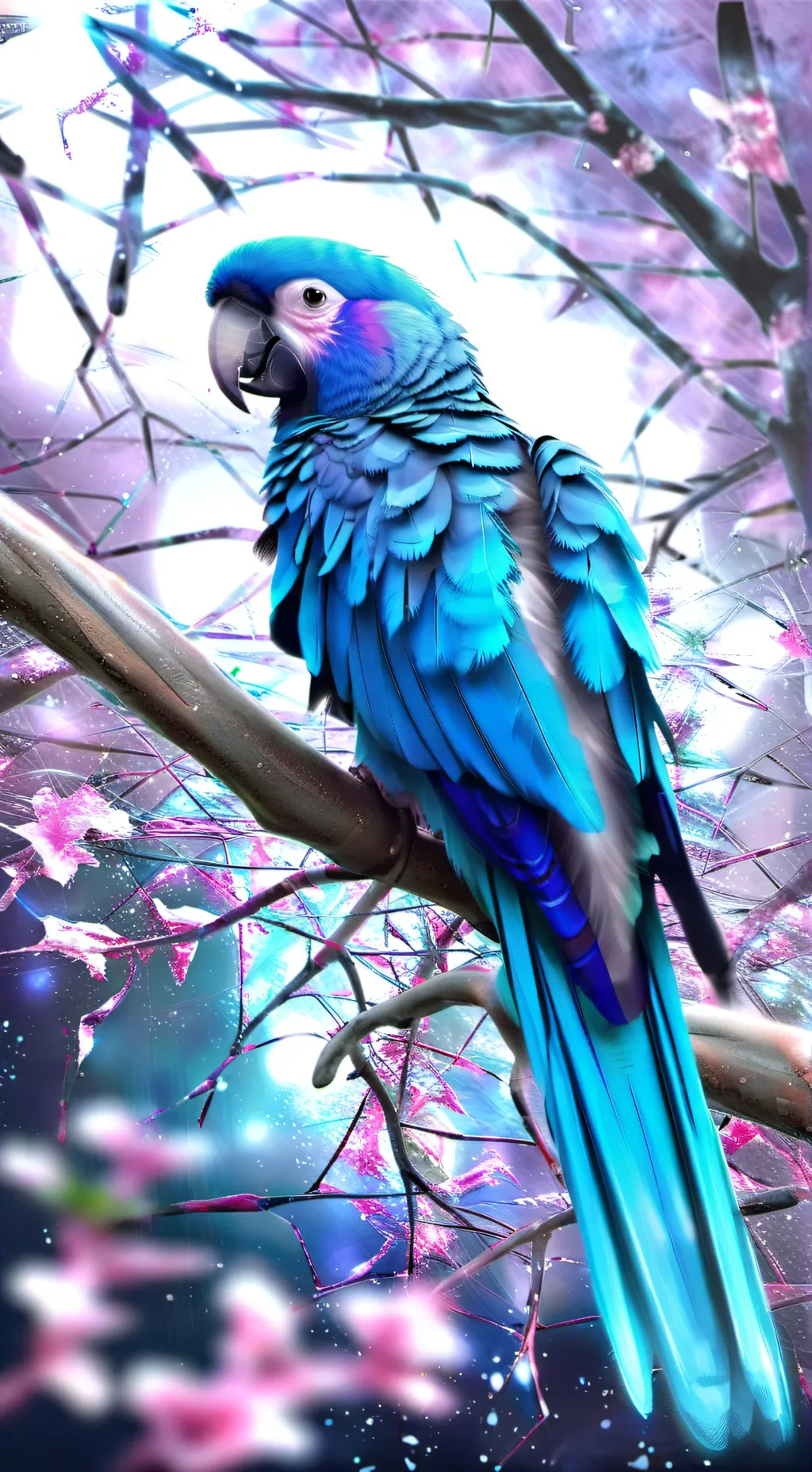 ai character: blue background