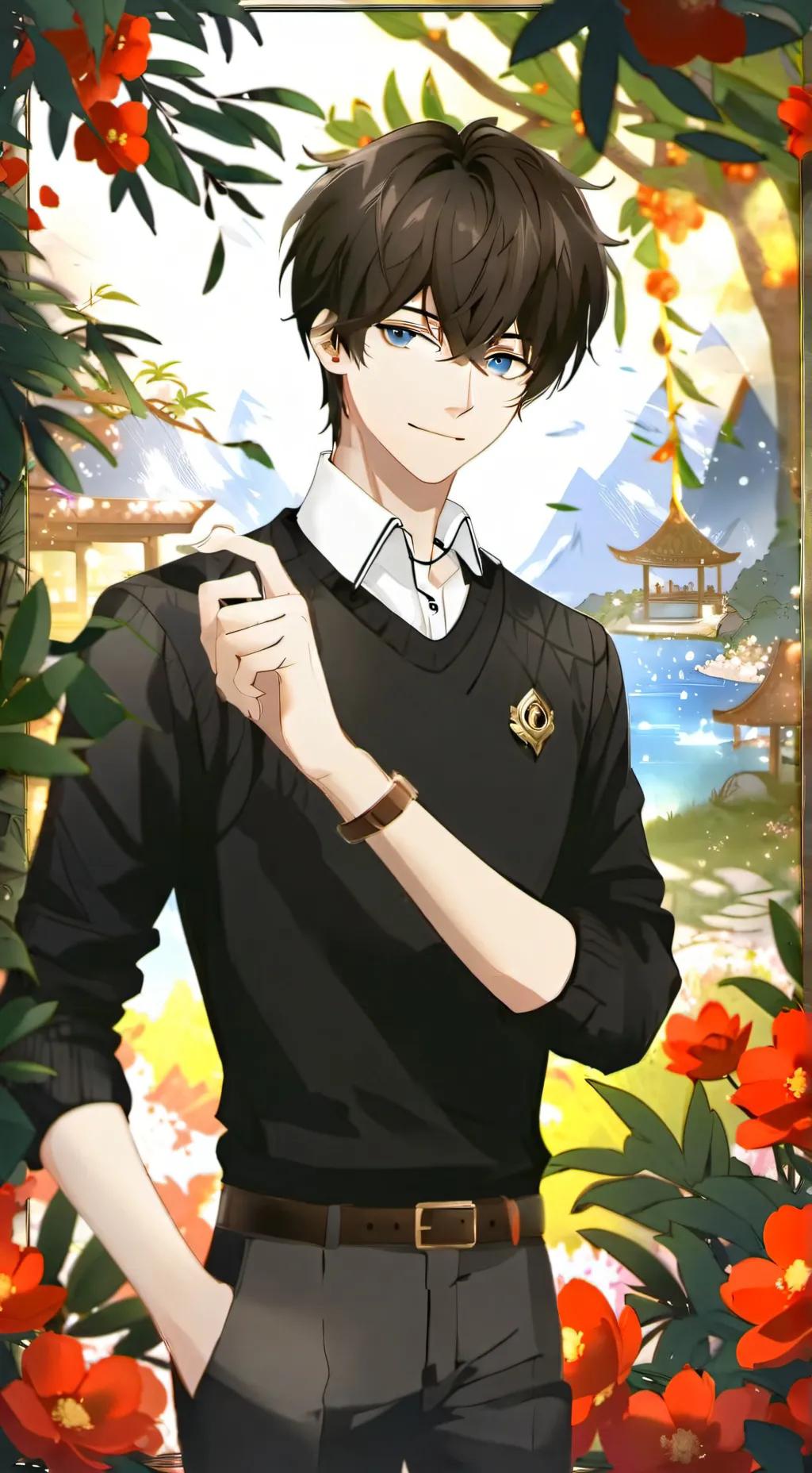 ai character: Issac  background