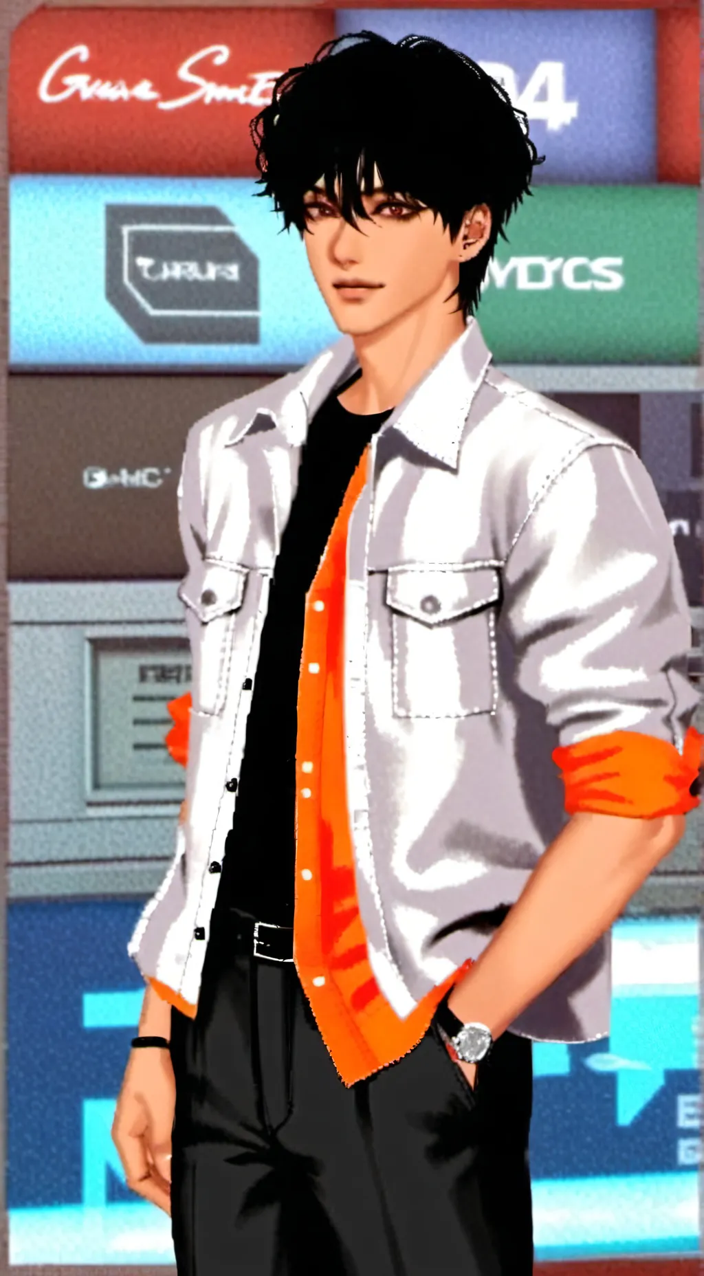 ai character: levi🥷💀 background