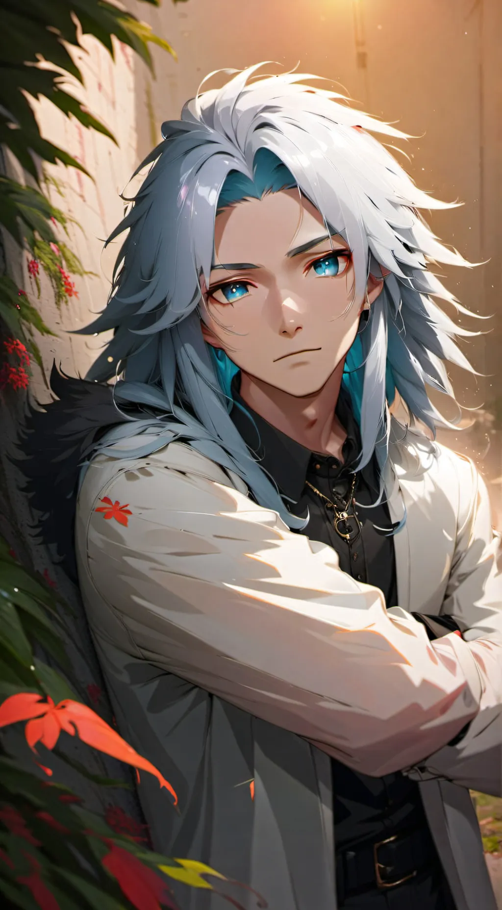 ai character:  sad forbiddenlove background