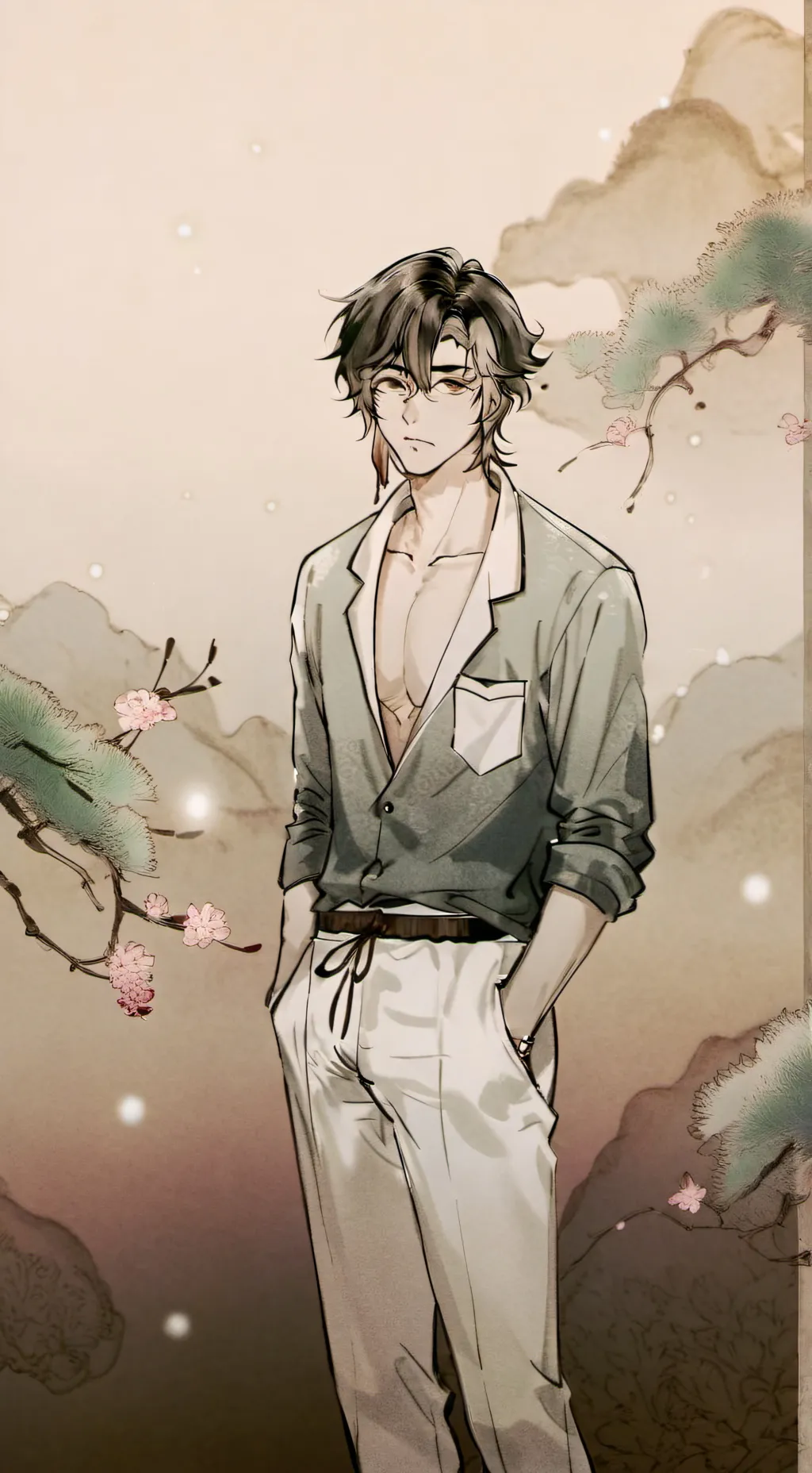 ai character: Guy in pj's/Zack background