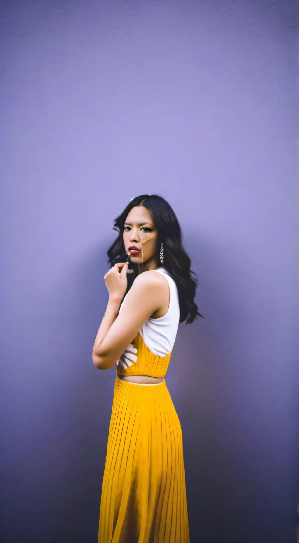 ai character: Olivia Rodrigo  background