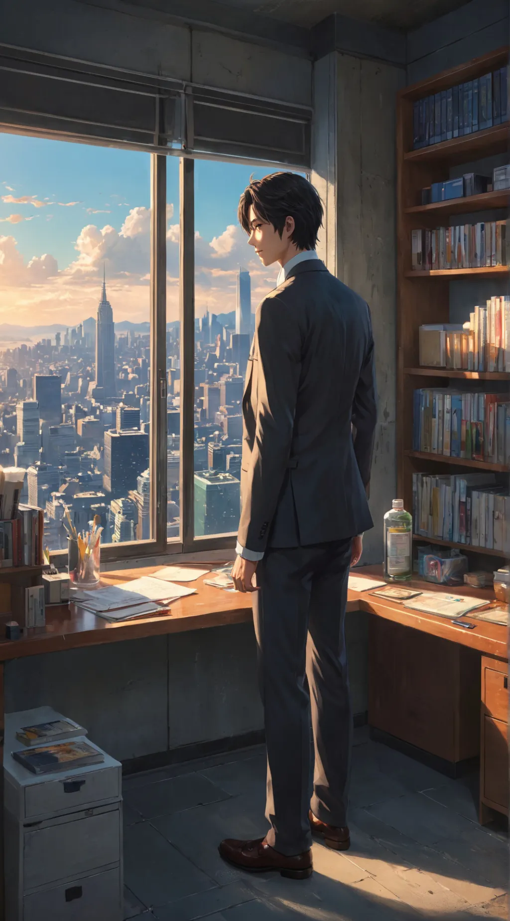 ai character:  treino de inglês background