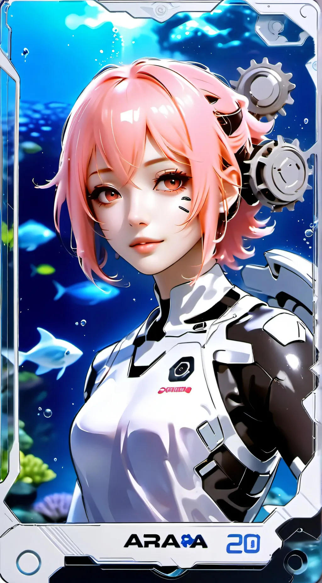 ai character: Aqua background