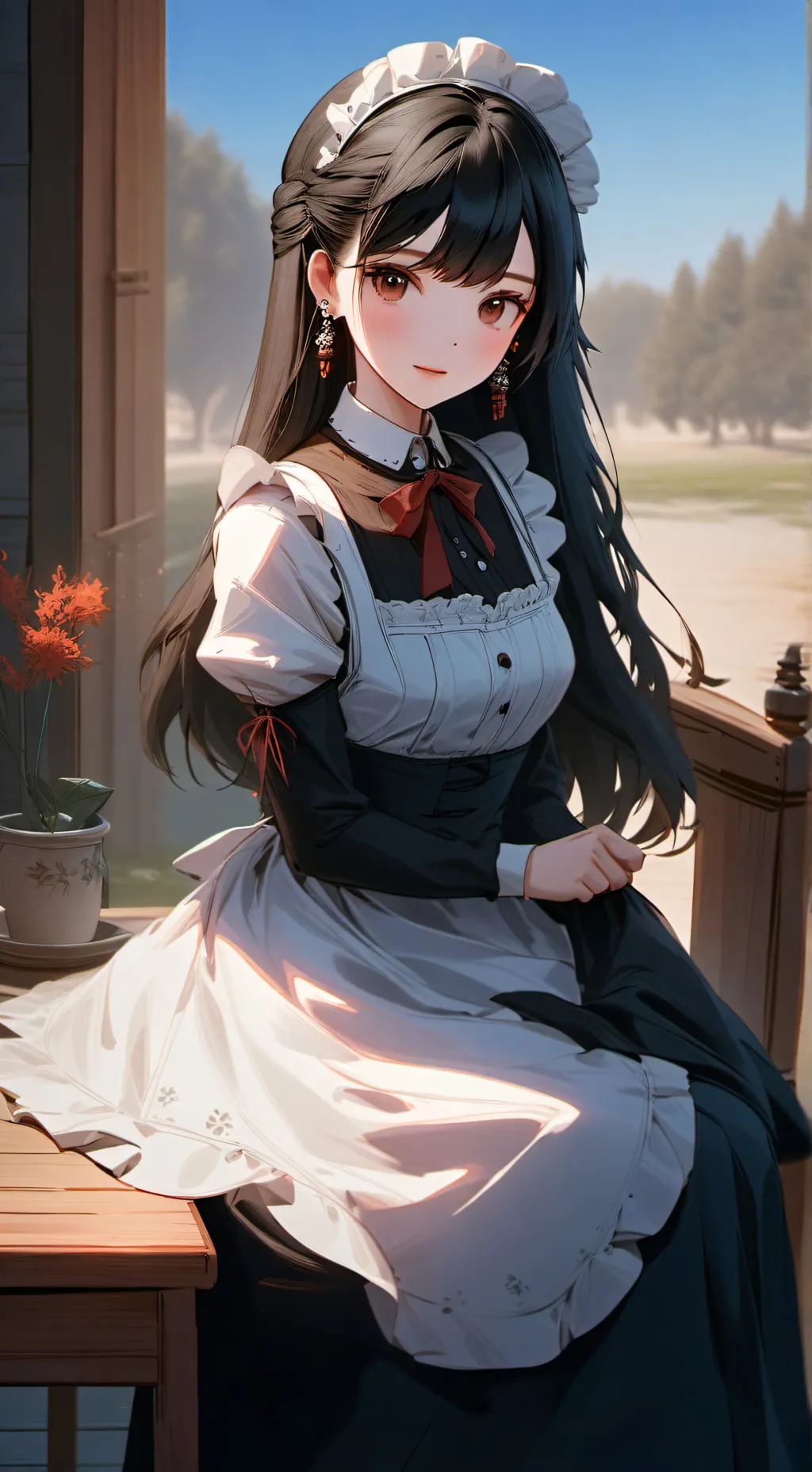 ai character: Mha maid *bleach* background
