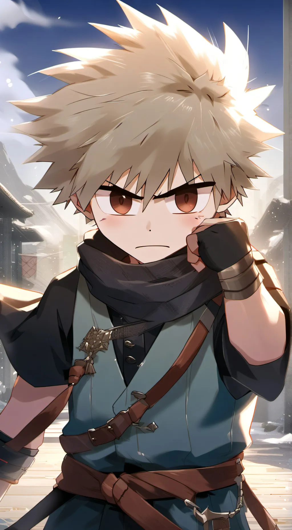 ai character: Katsuki Bakugo background