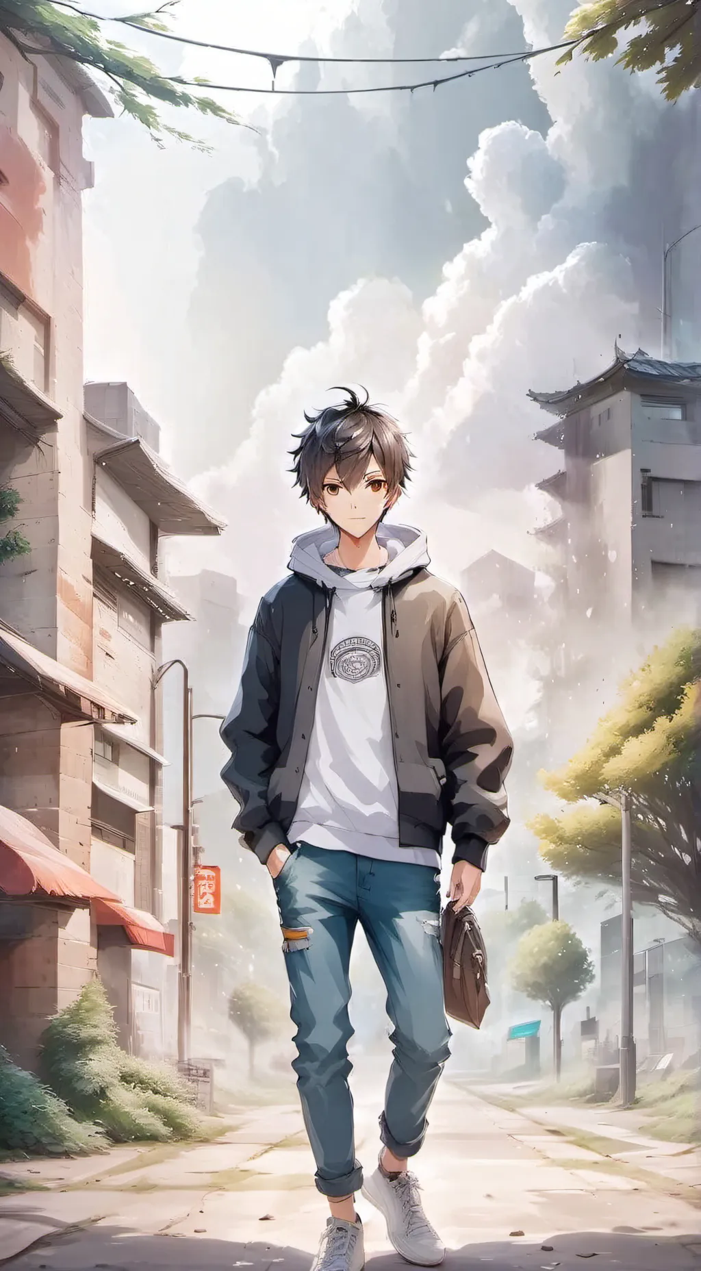 ai character: Anime background