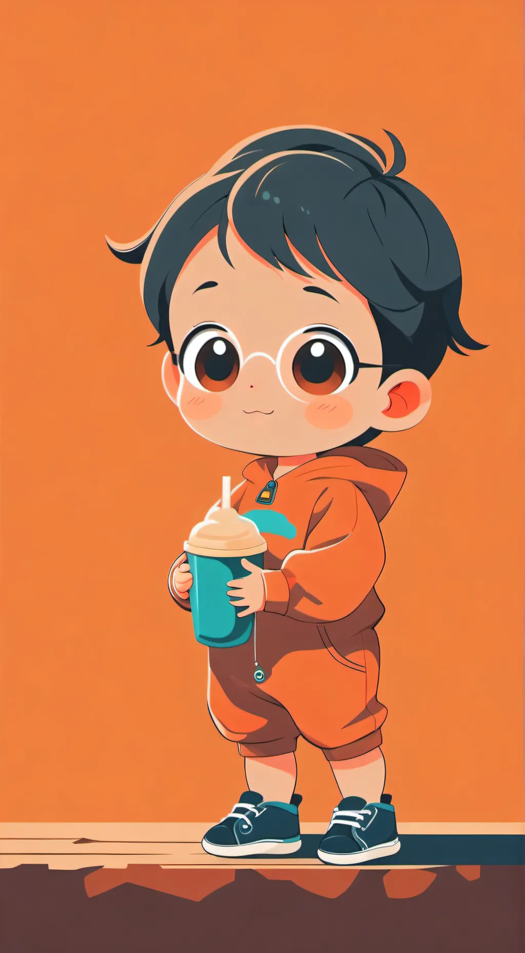 ai character: nerd baby background