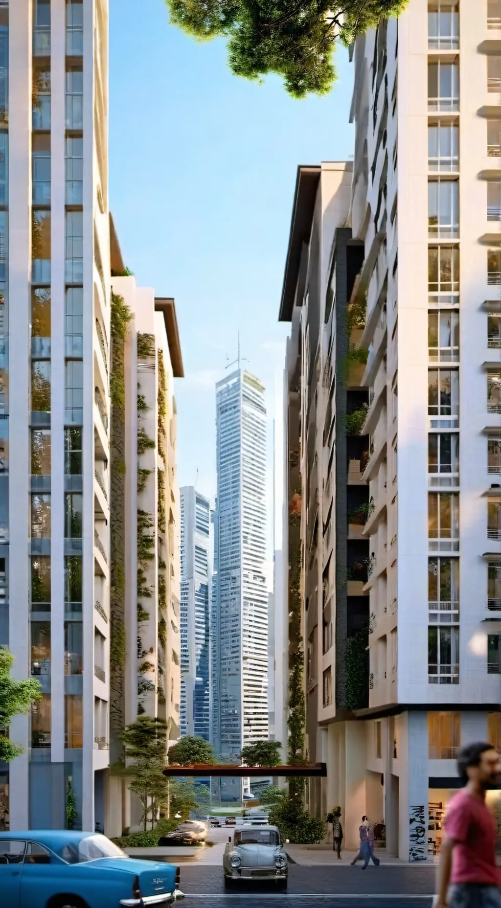 ai character: Cidade background