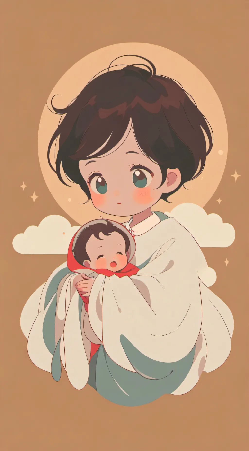 ai character: Powerful baby girl background