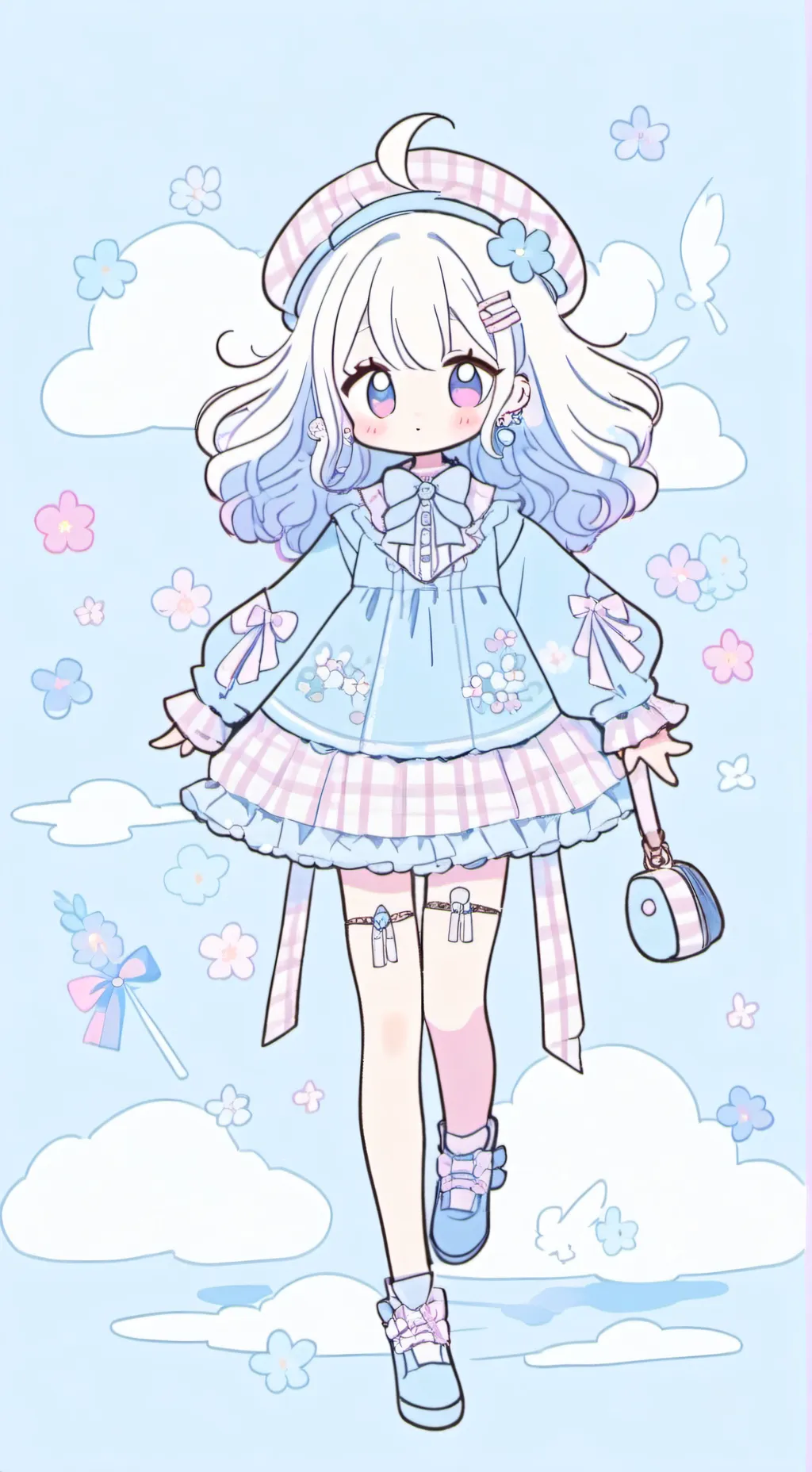 ai character: rainbow cloud ☁🌨️ background