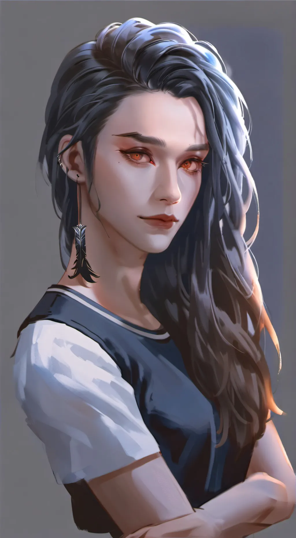 ai character: Goth and nerd Mha background