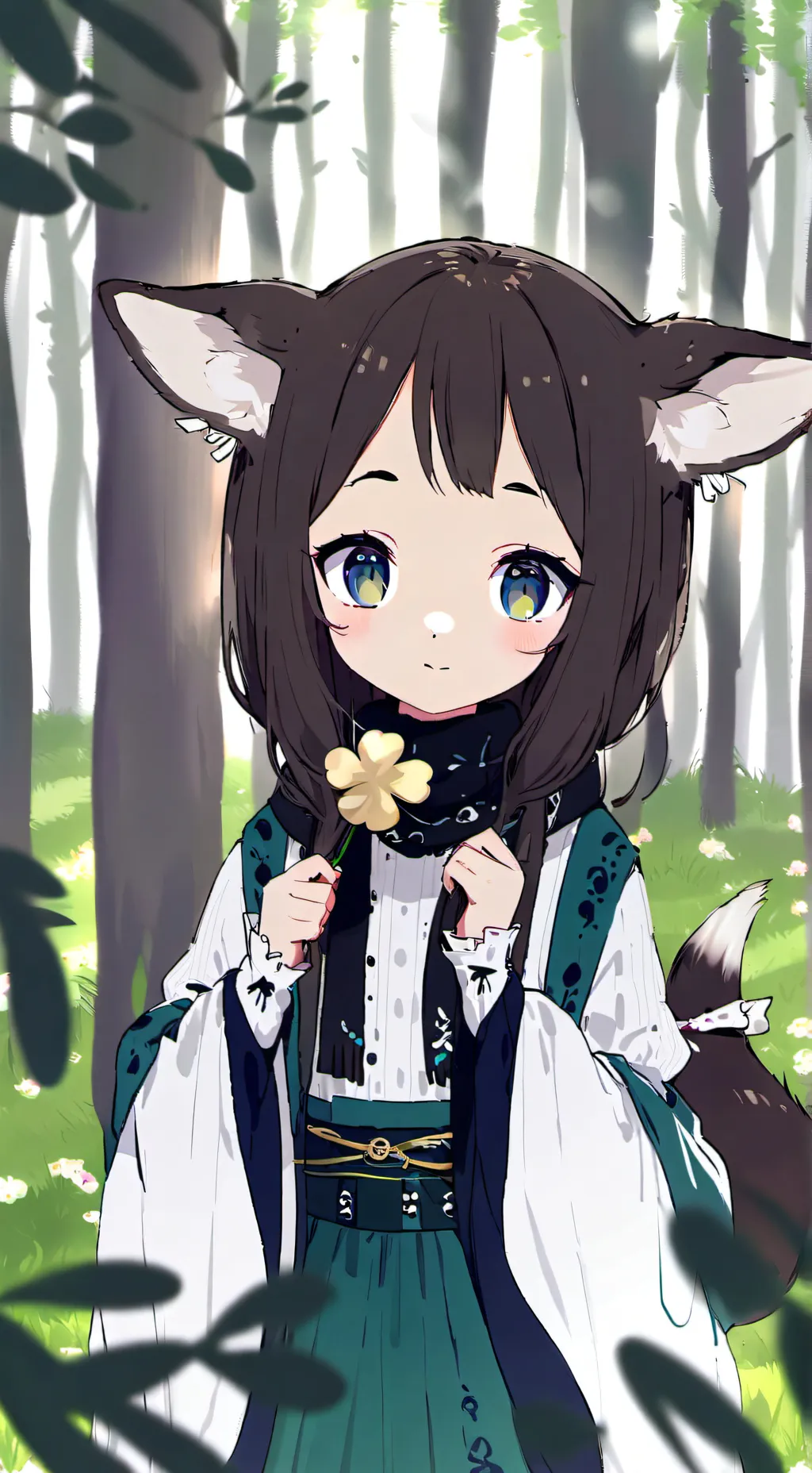 ai character: Dappled Fawn Spirit background