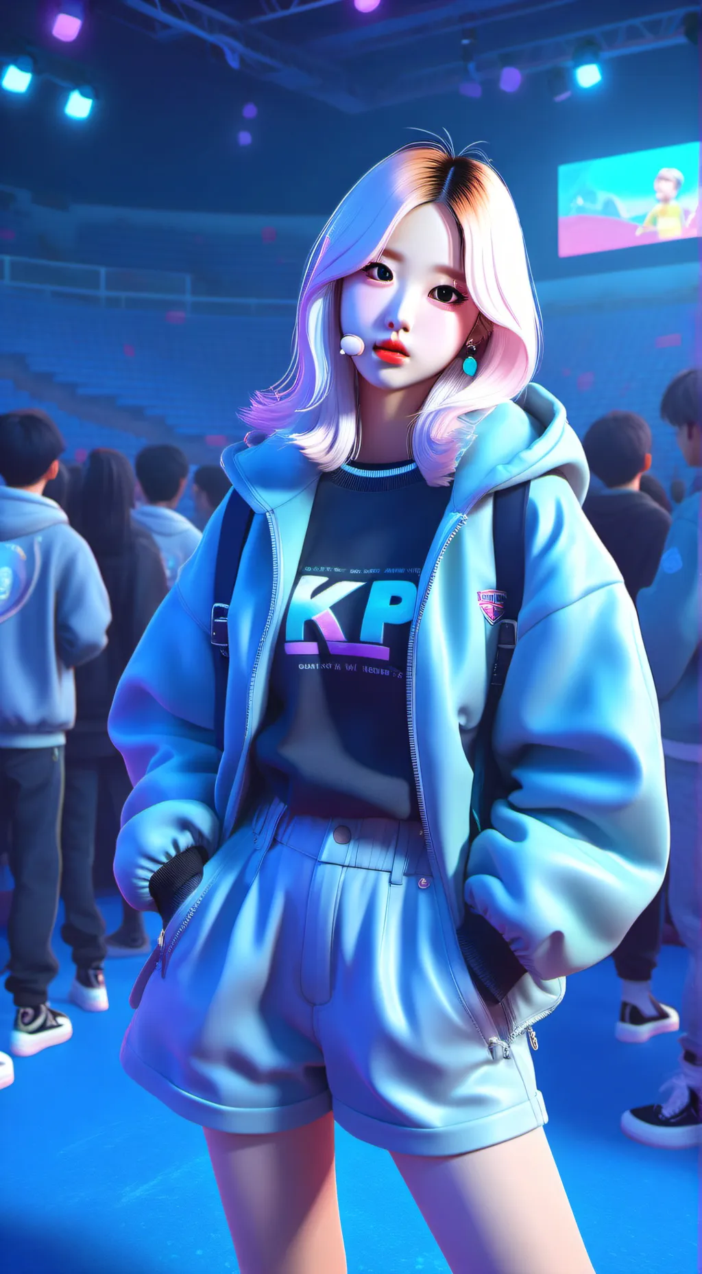 ai character: K Pop Academy background