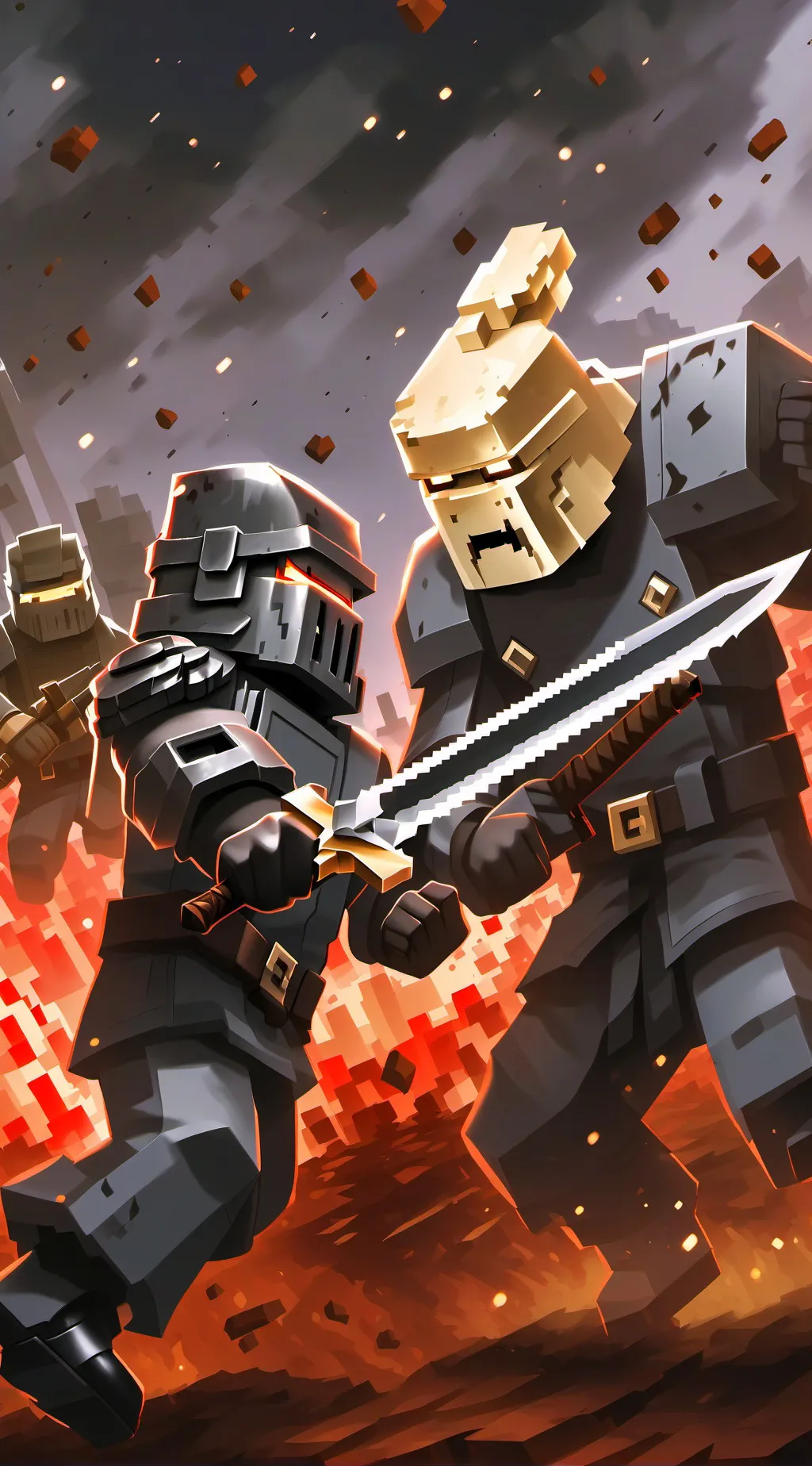 ai character: Minecraft War background