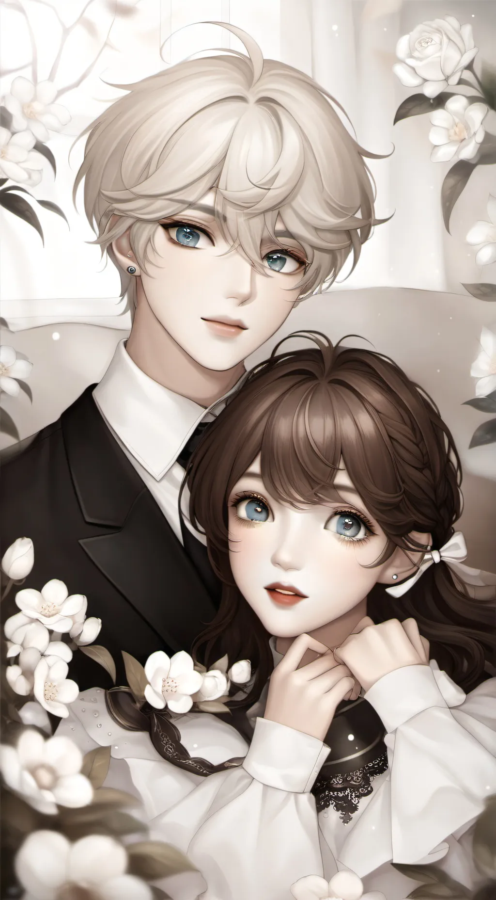 ai character: jake and Lina  background