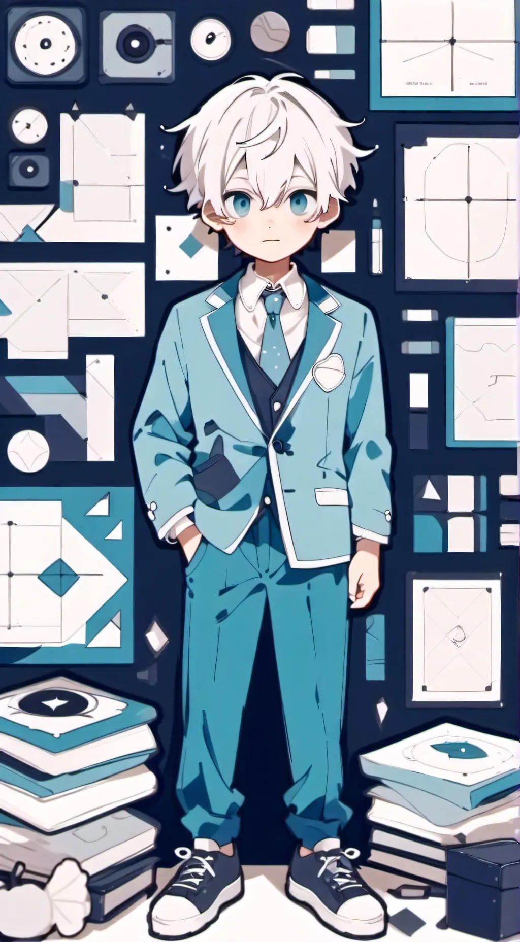 ai character: crianca abandonada background