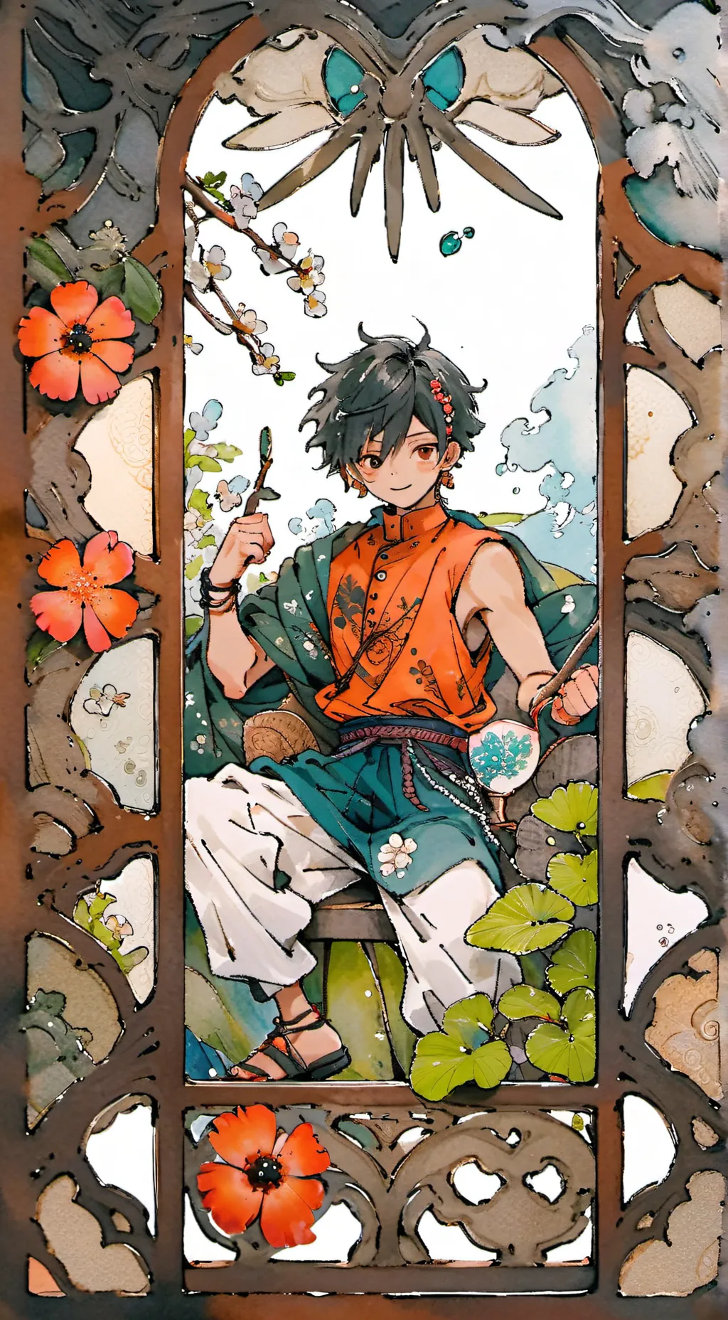 ai character: MHA Muerte falsa background