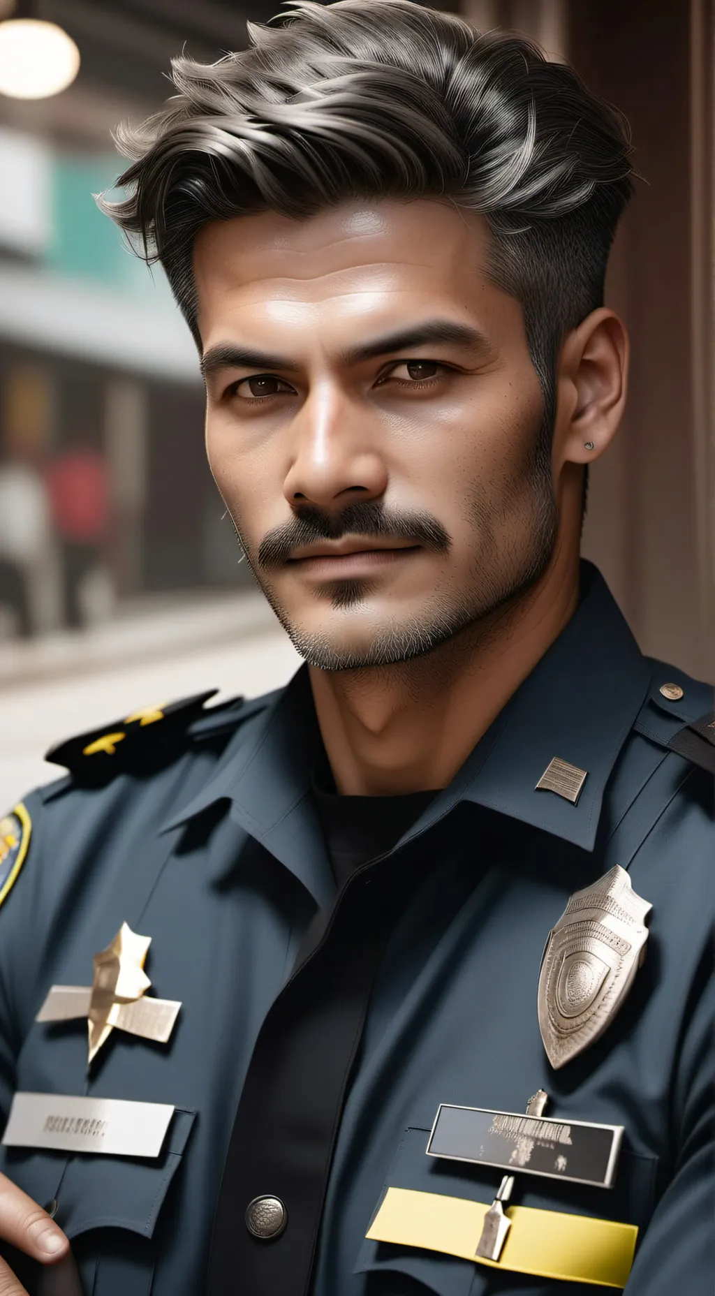 ai character: Max police officer background