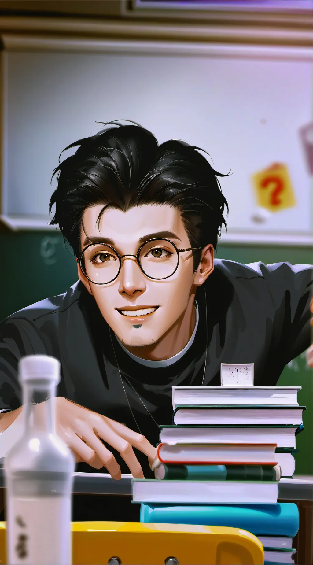 ai character: Prof. memeorizer background