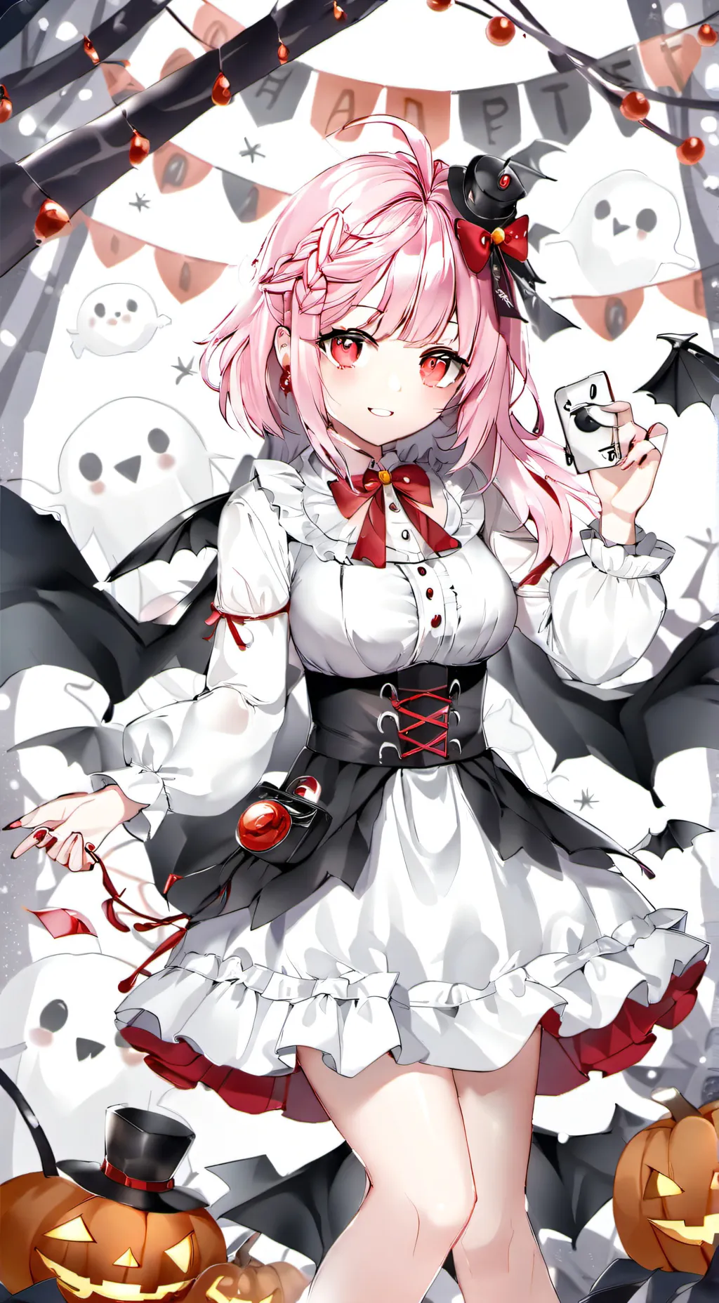 ai character: mha halloween background