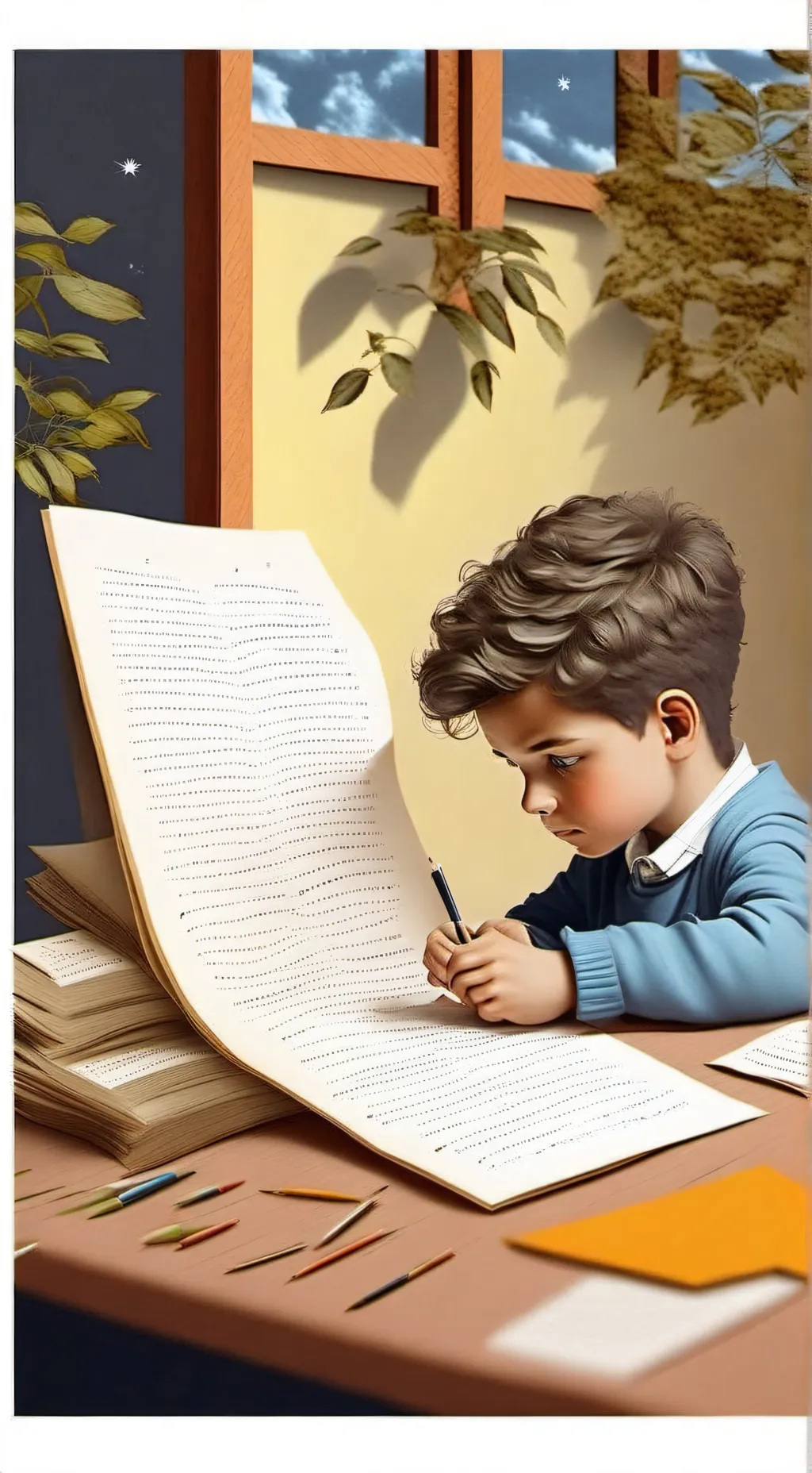 ai character: Lettera misteriosa background