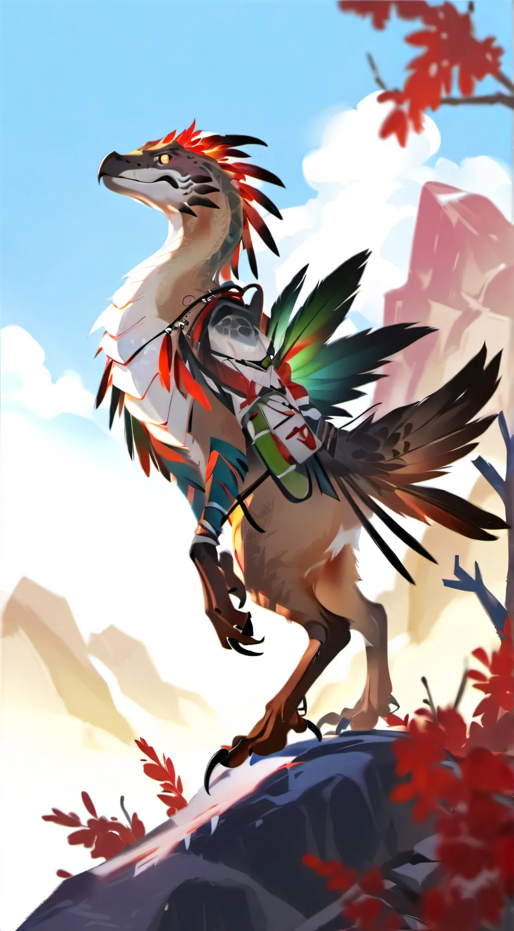 ai character: a raptor background