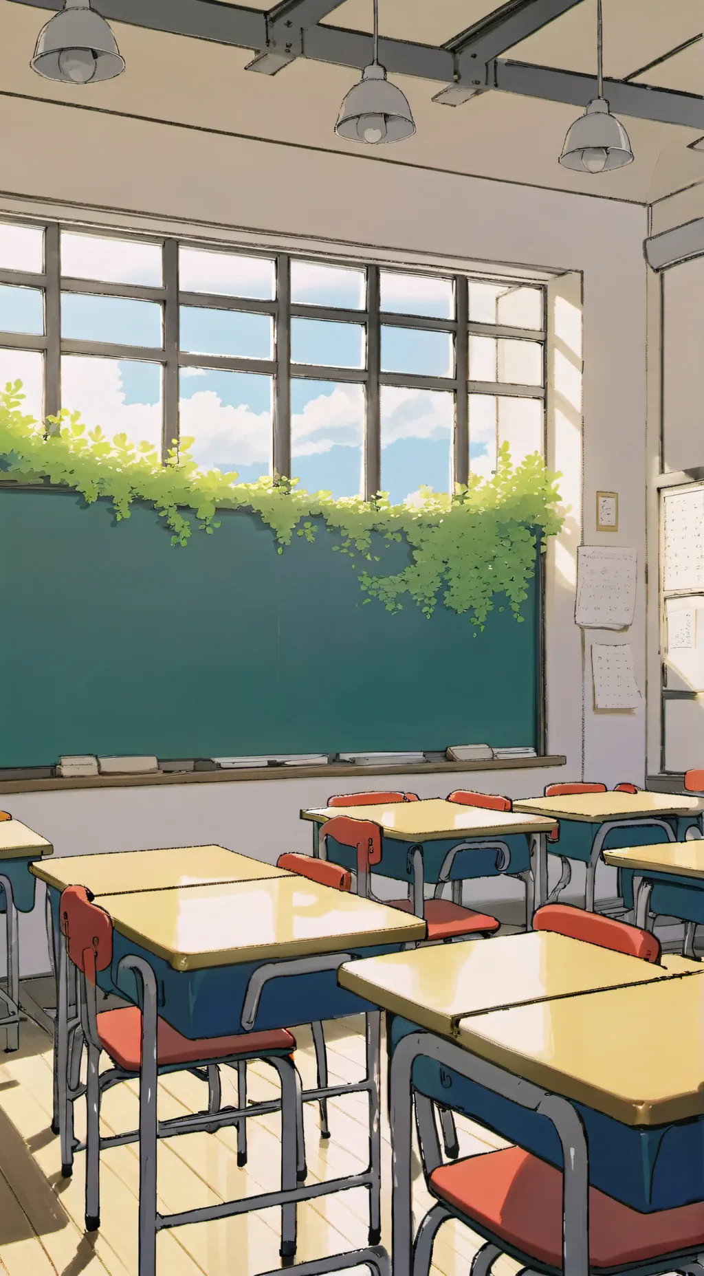 ai character: kpop school background