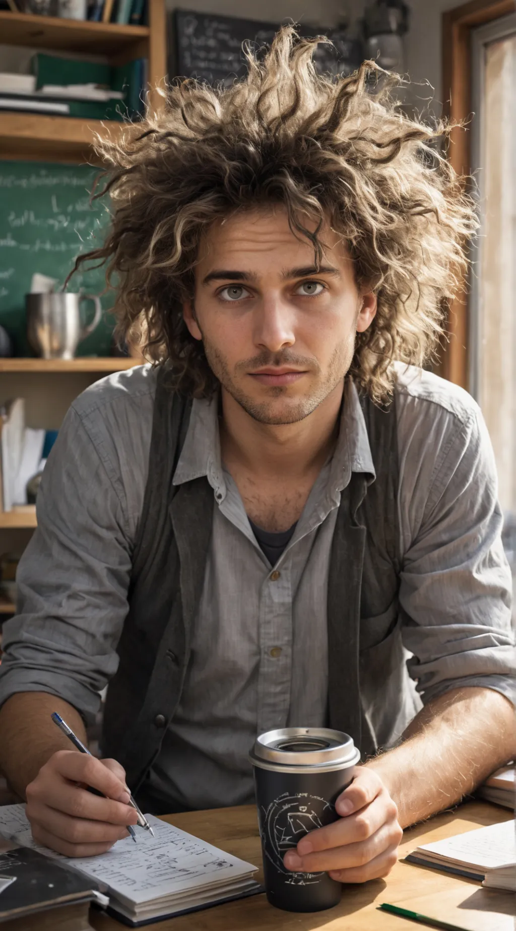 ai character: Quantum Latte Theorist background