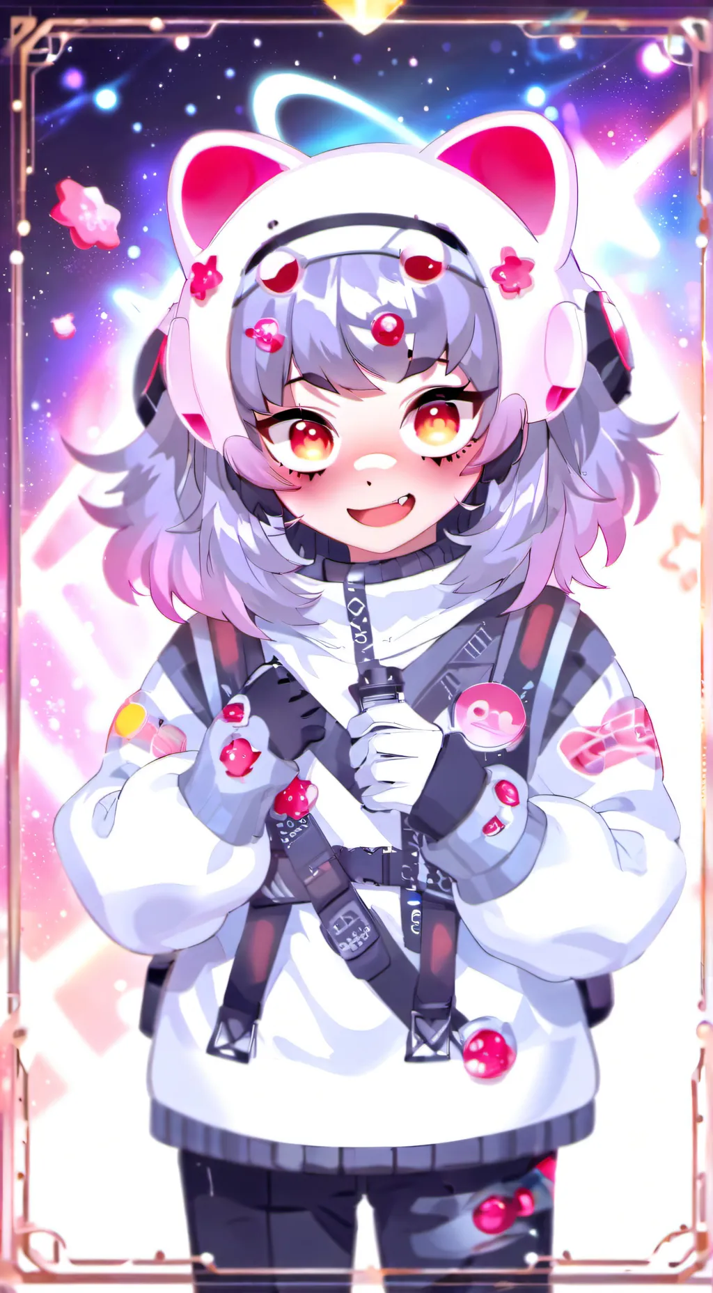 ai character: Young galaxy background