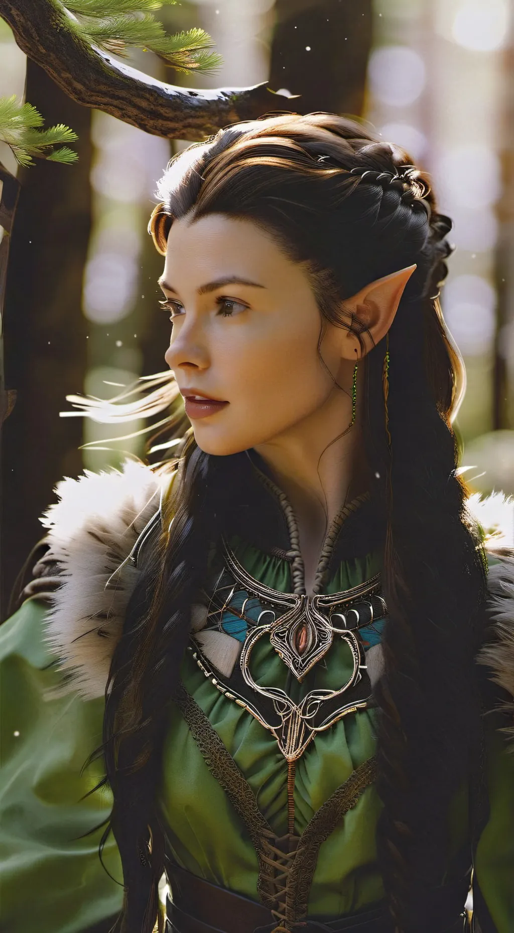 ai character: Eldra Winterwhisper background