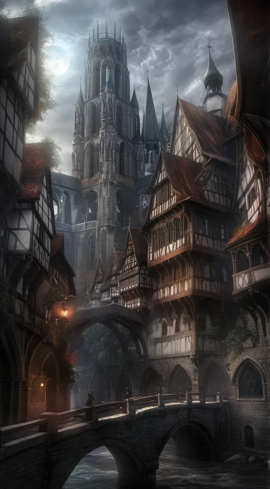 ai character: Ulmer Münster  background